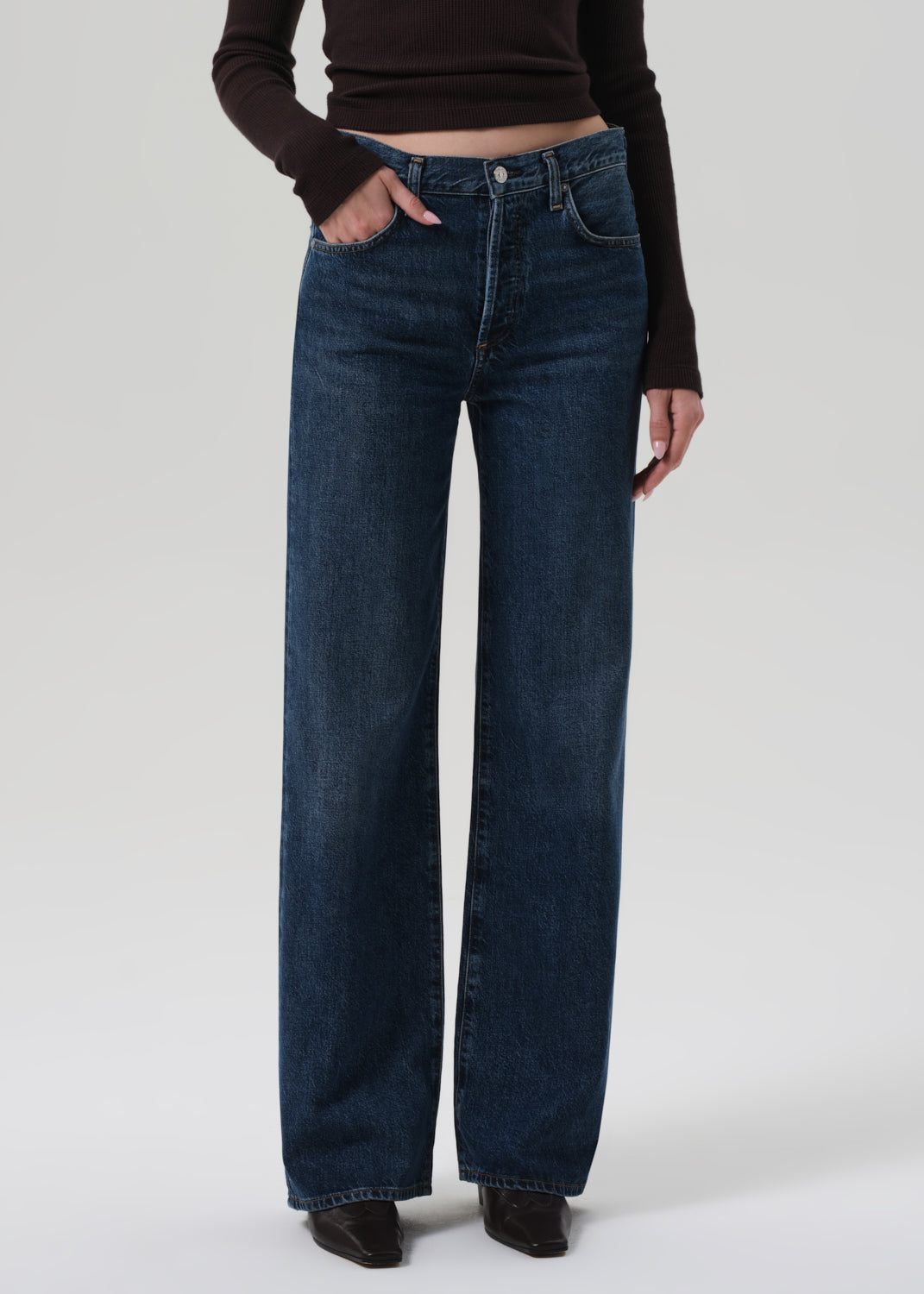 recycled cotton soft feel dark indigo denim pant