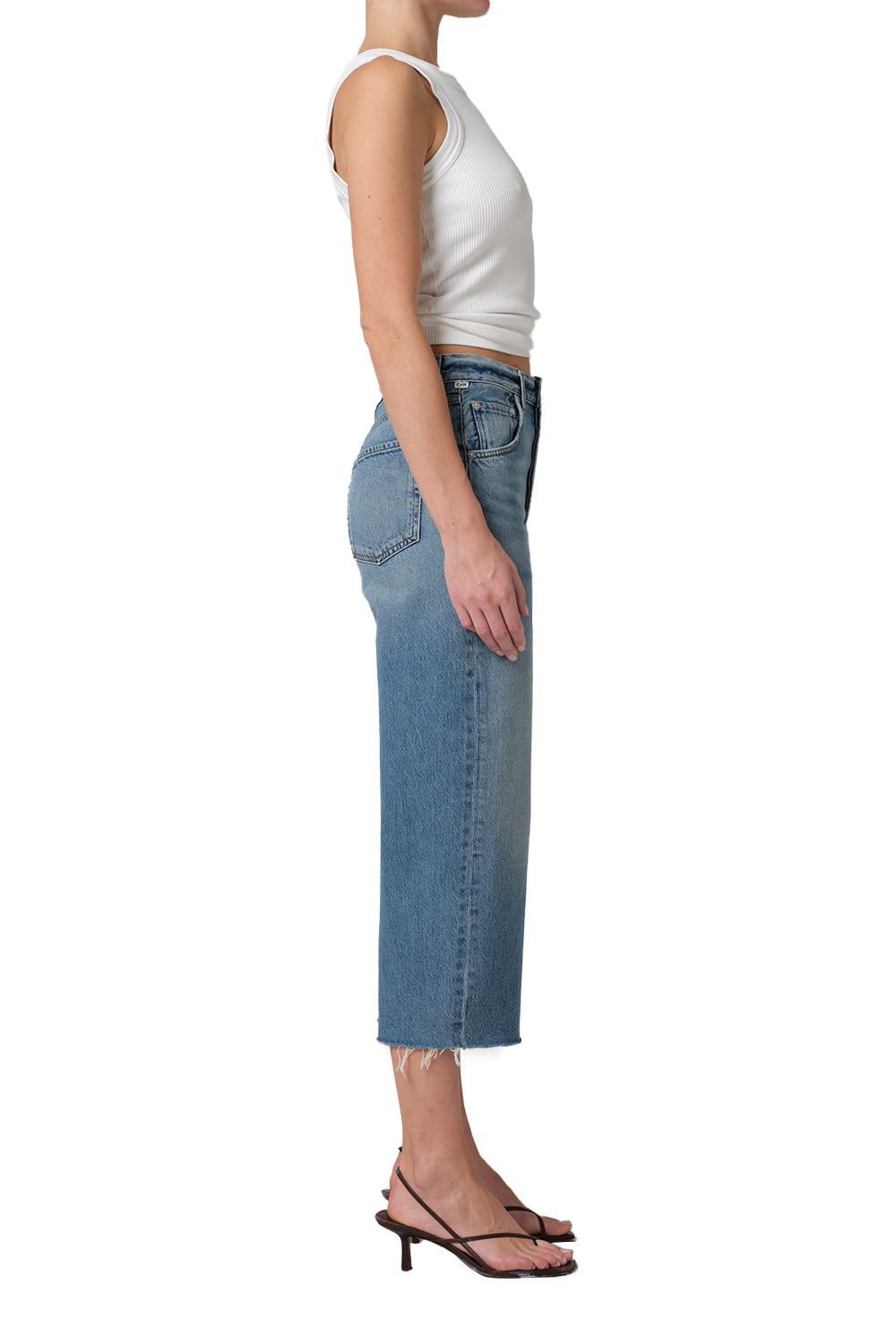 Ayla Raw Hem Crop - Telegraph