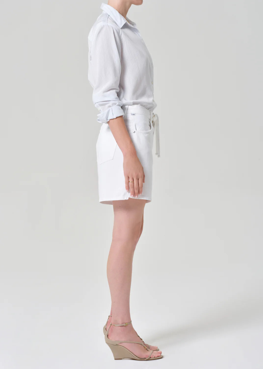 Brynn Drawstring Short - Soft White