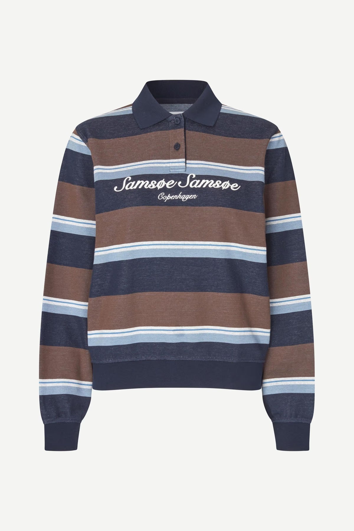 Sadory Polo - Brown Blue Stripe