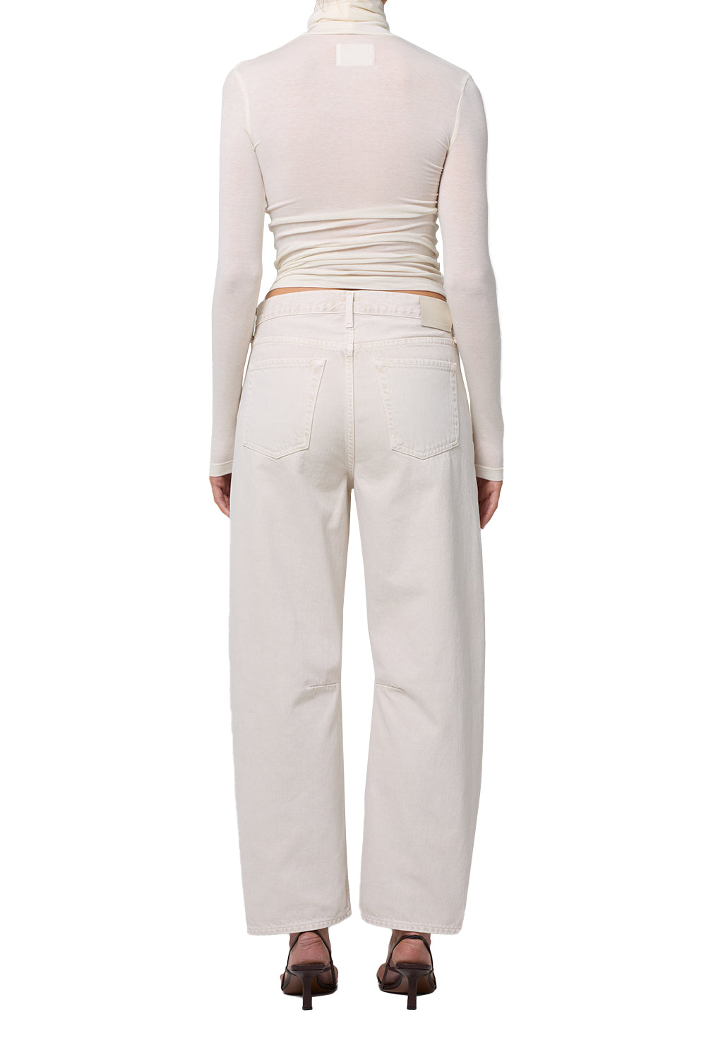 Warm cream light beige denim