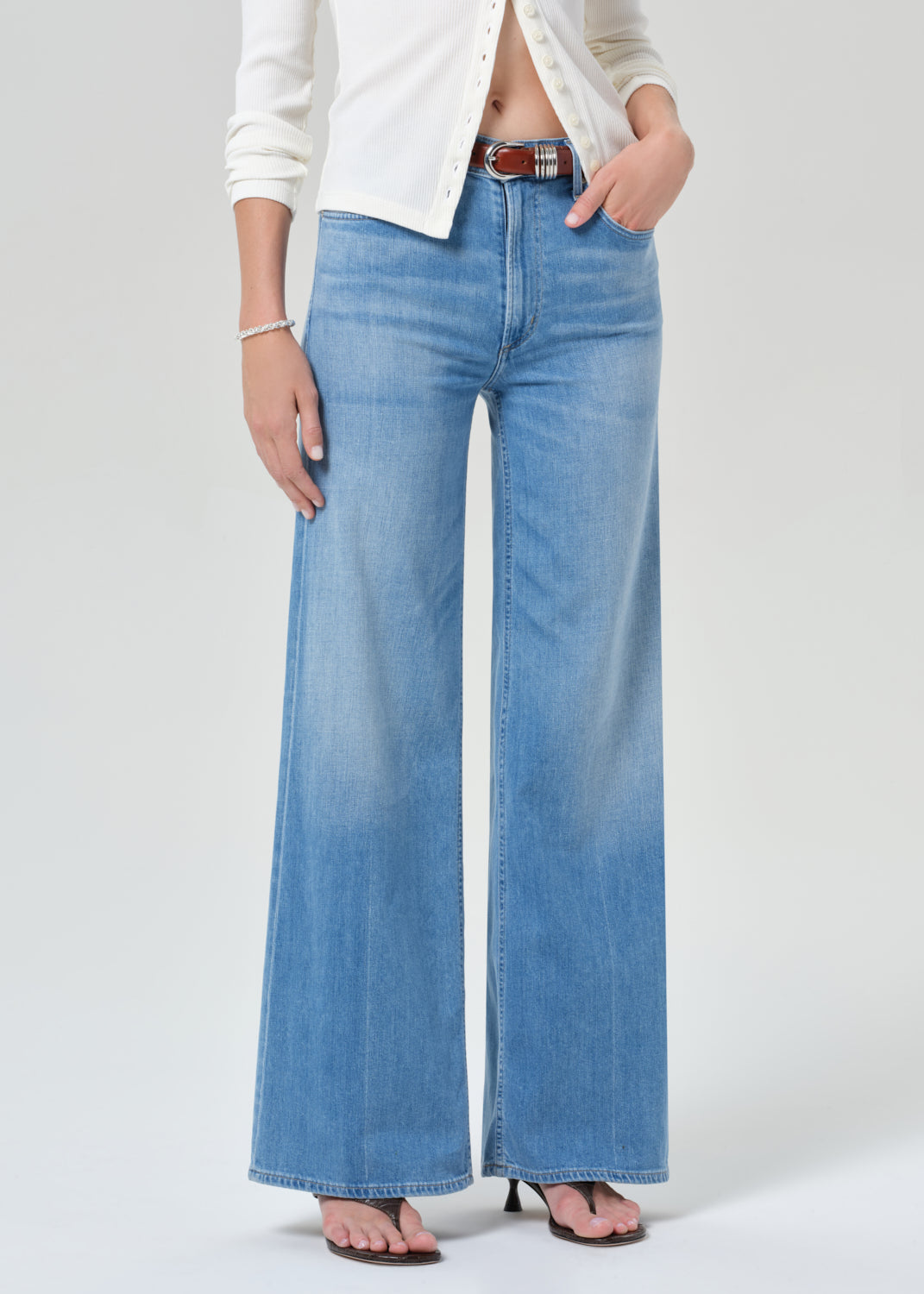 Lyra Wide Leg Long Jeans - Canopy | Regenerative Cotton Denim