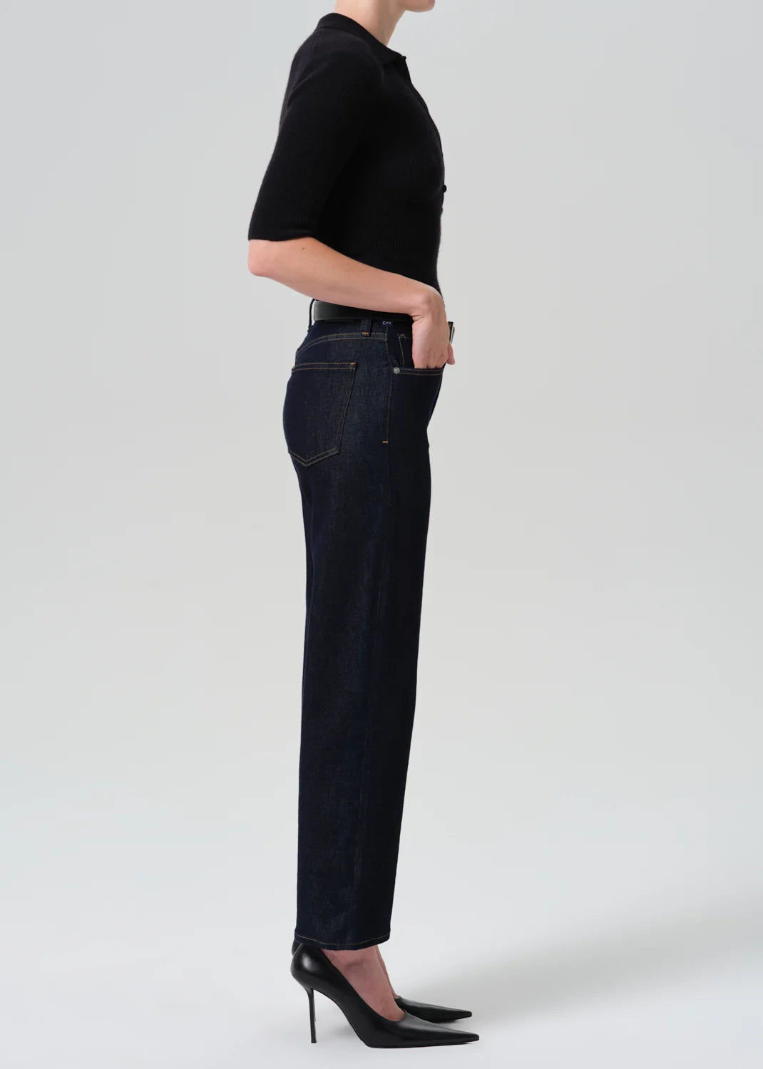 Palma Straight Clean Hem - Inky Rinse