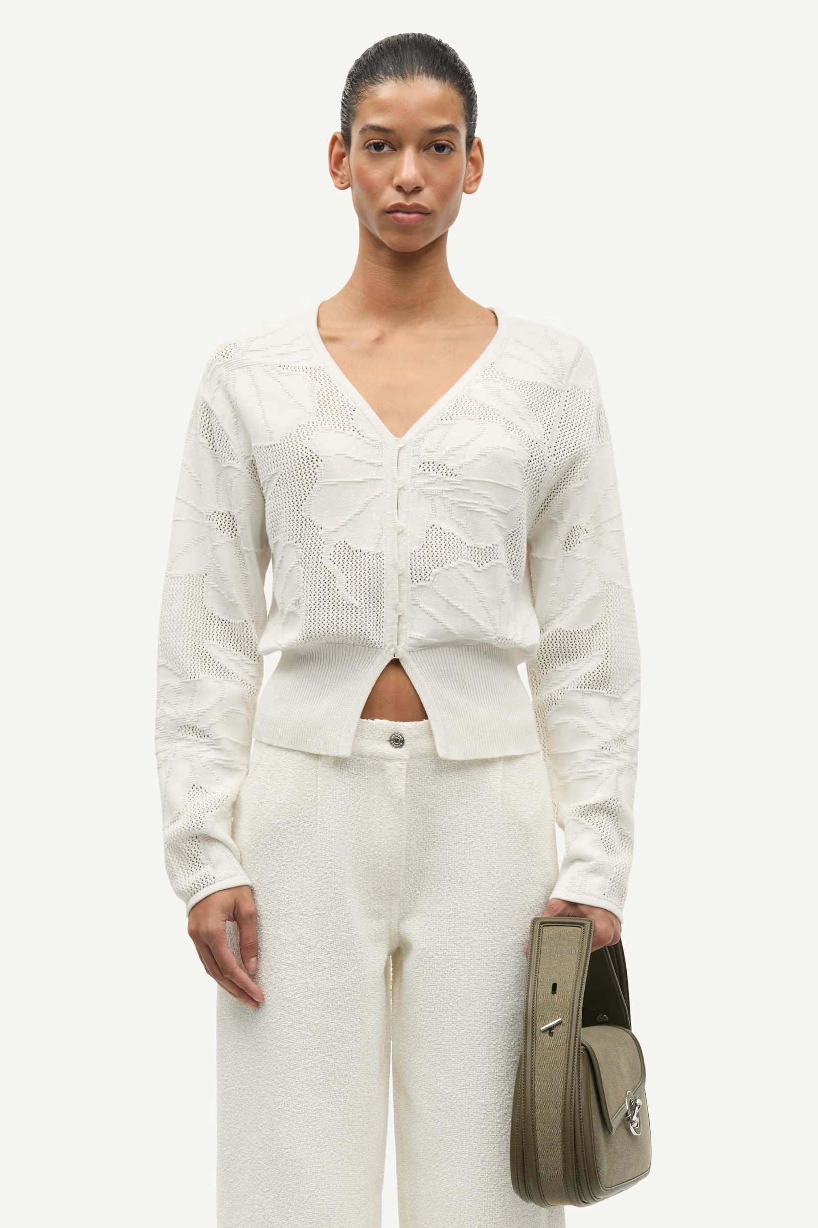 Sapoppie Cardigan - Clear Cream