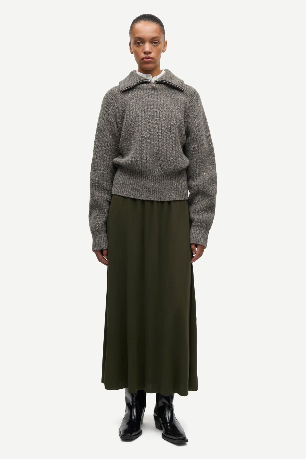 Saamandy Turtleneck - Lead Grey Mel