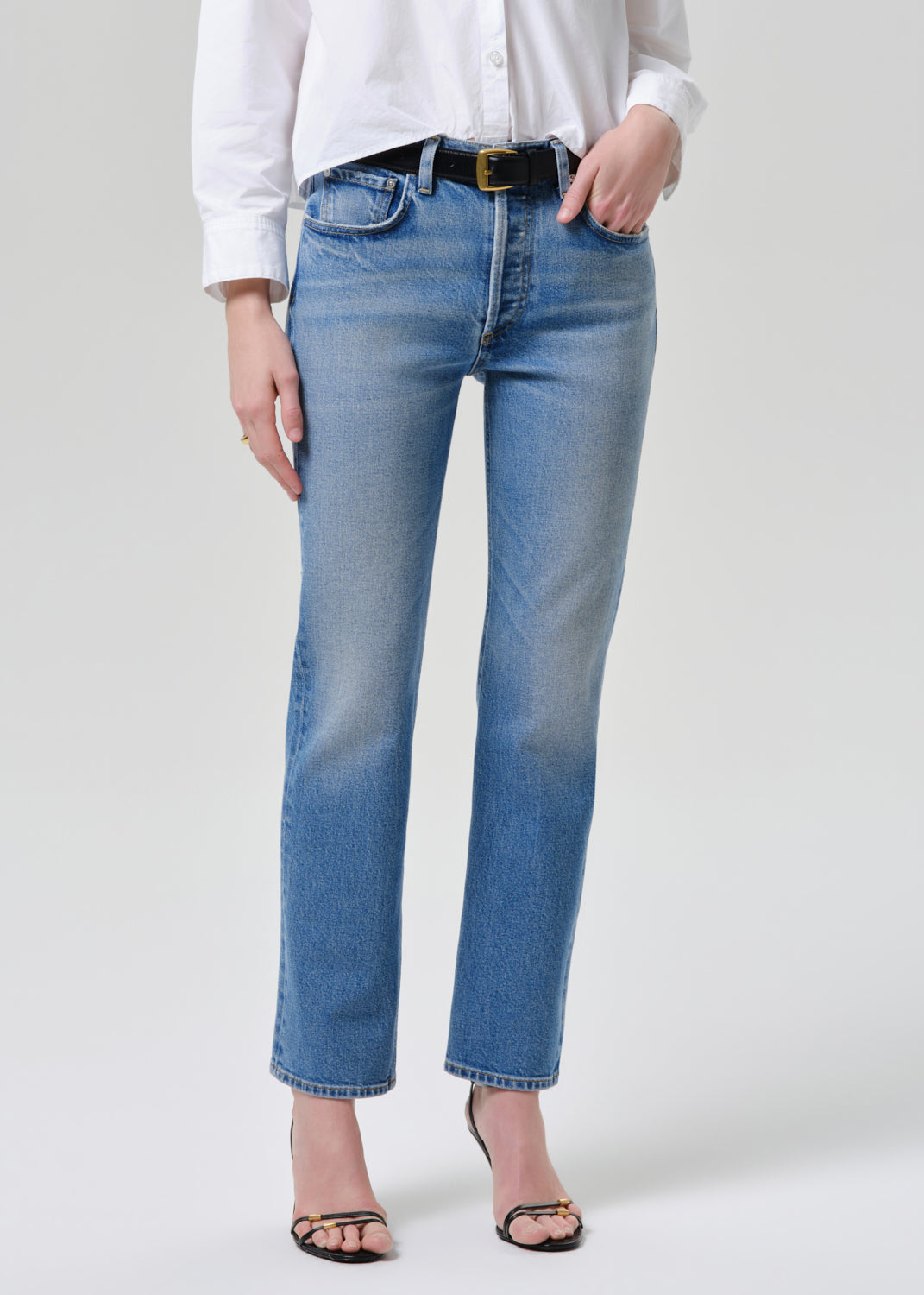 Citizens of Humanity Savannah Cigarette Jean in Alma - fabric close-up