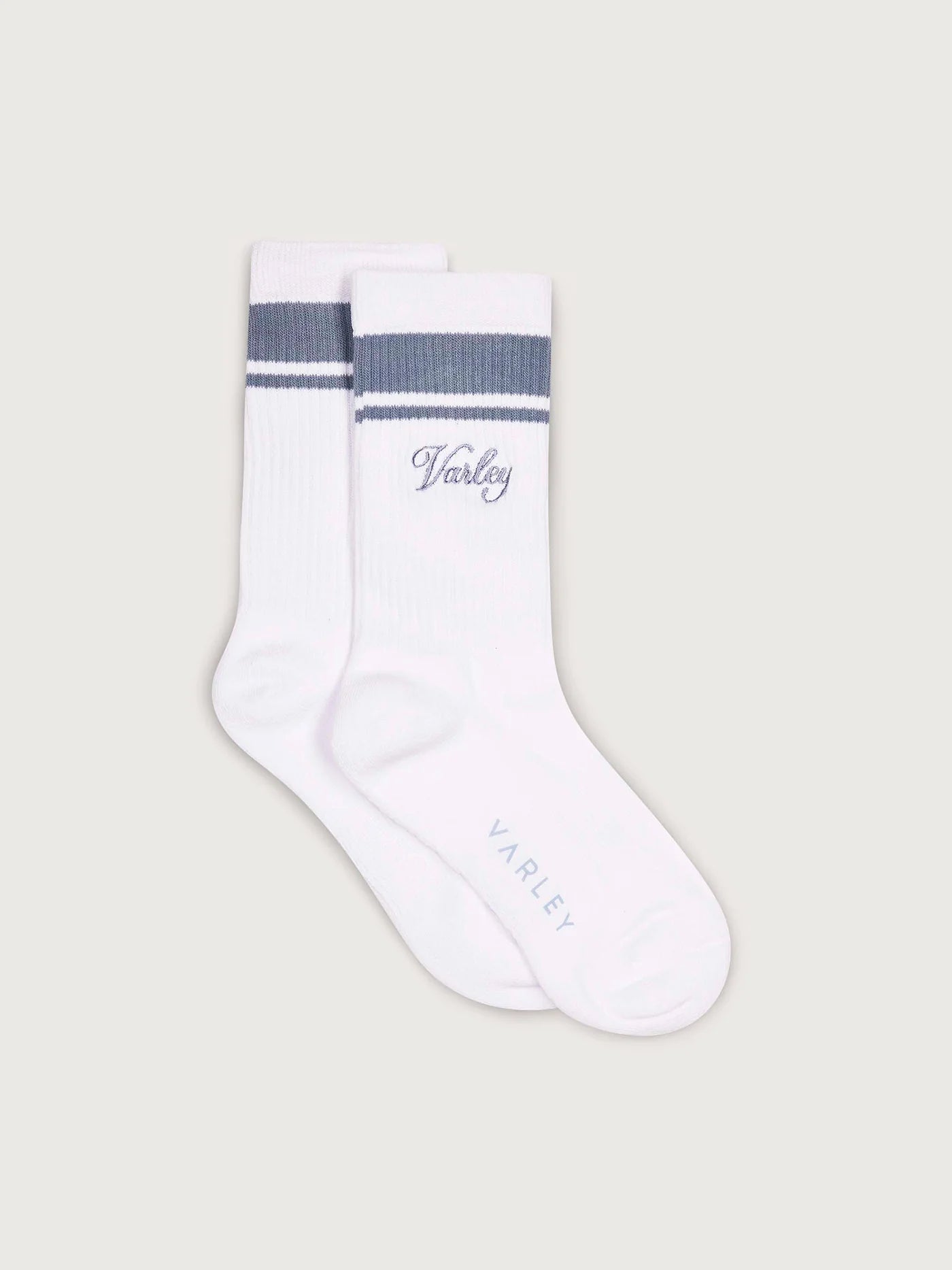 white/ash blue varley activewear socks