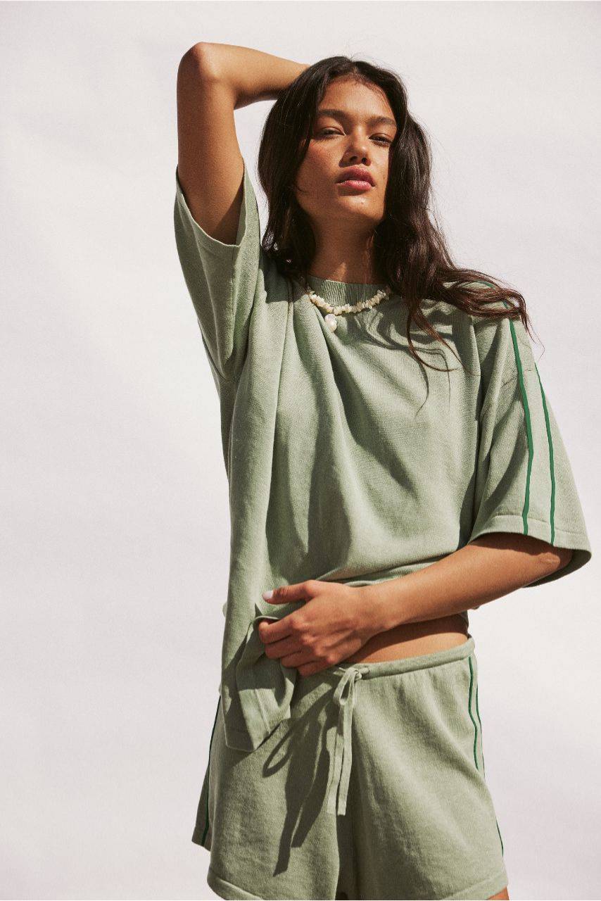 Pippa Oversized Tee - Sea Green