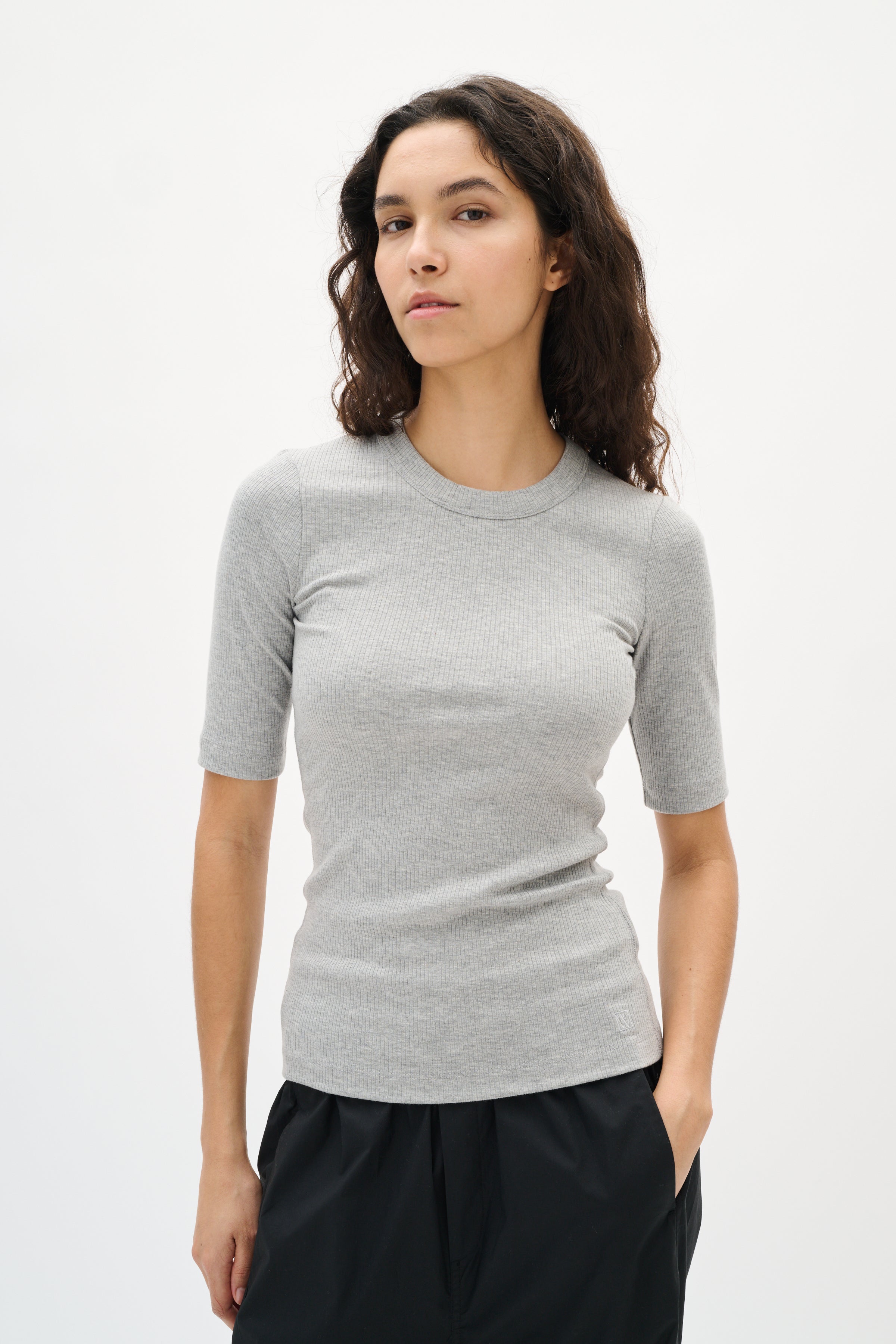 Dagna Melange T-Shirt - Grey