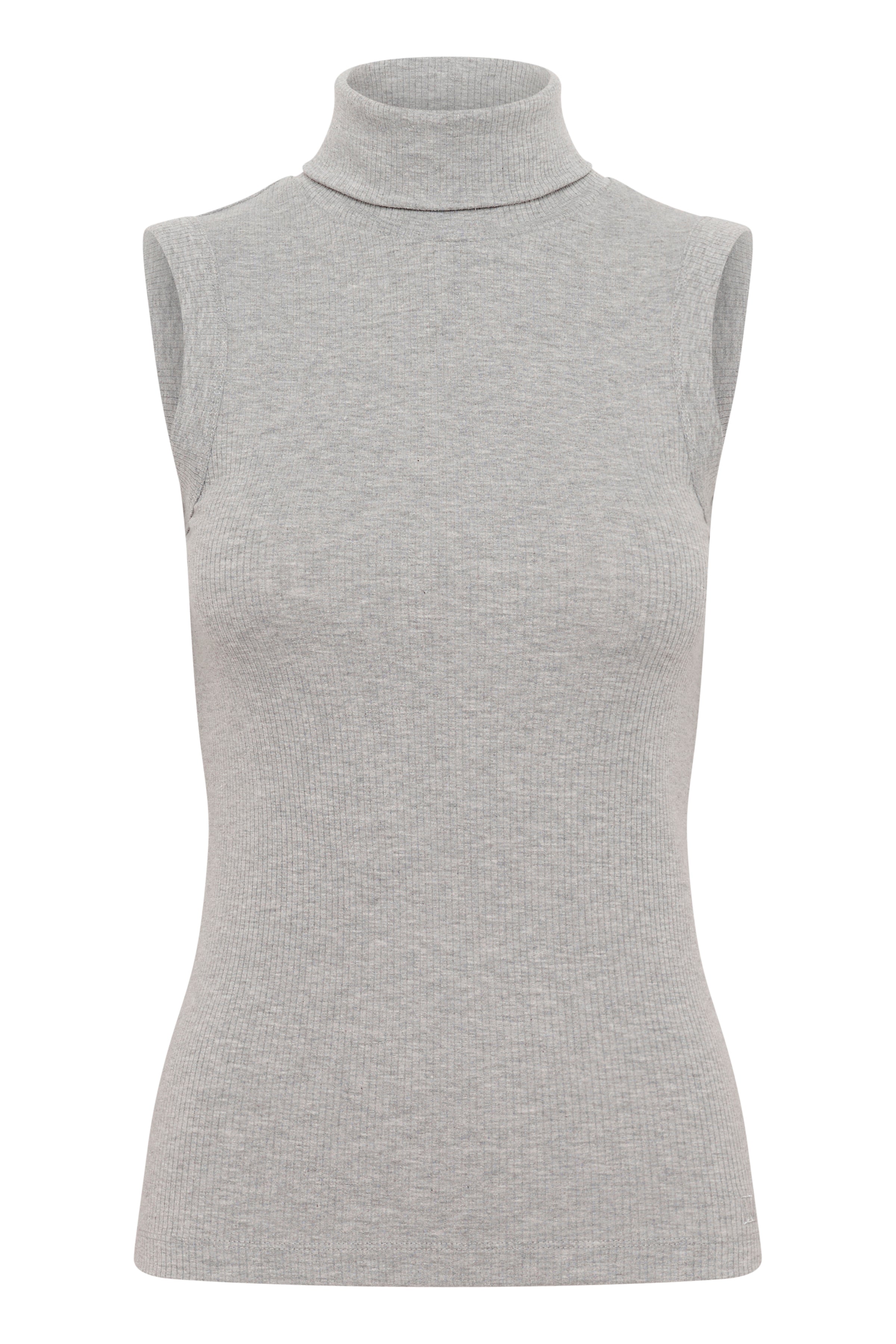 Dagna Melange Rollneck Top - Grey