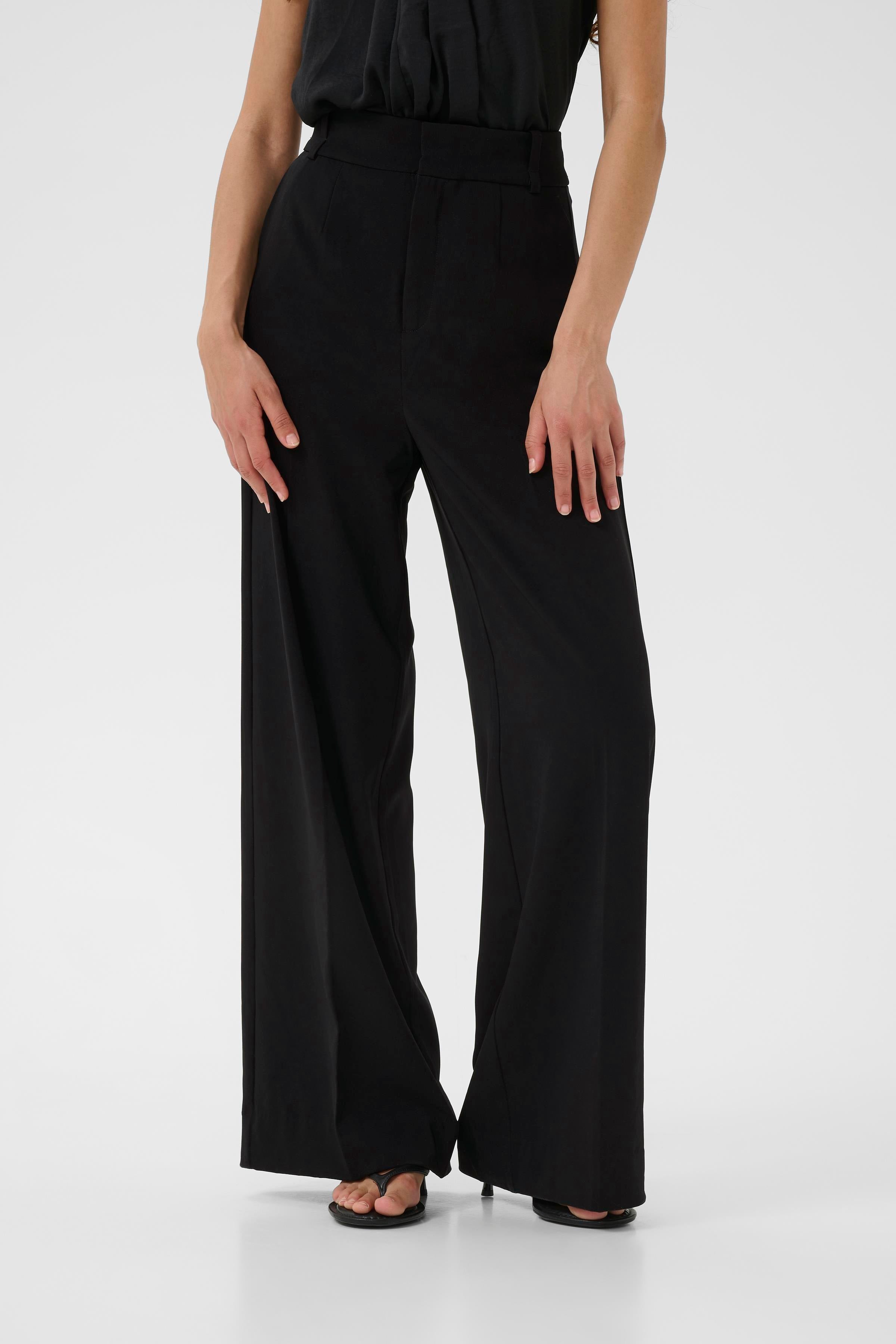black wide leg trouser