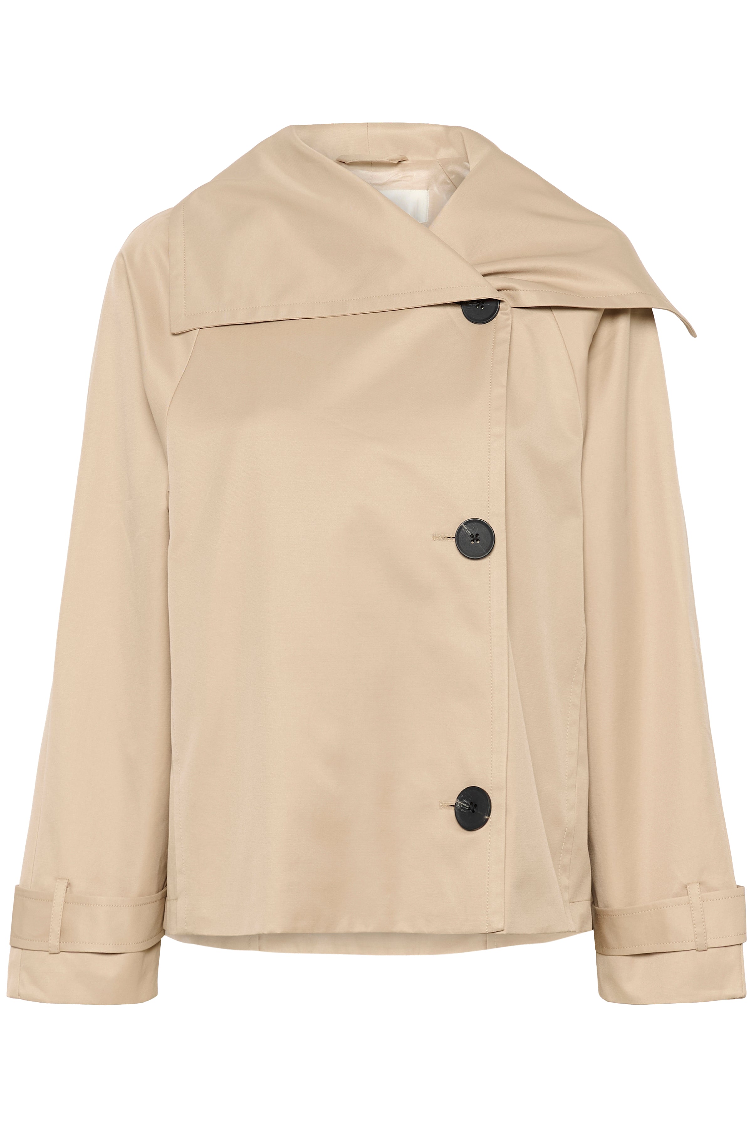 Maziei Perry Short Coat - Sandstone Beige | Asymmetric Jacke