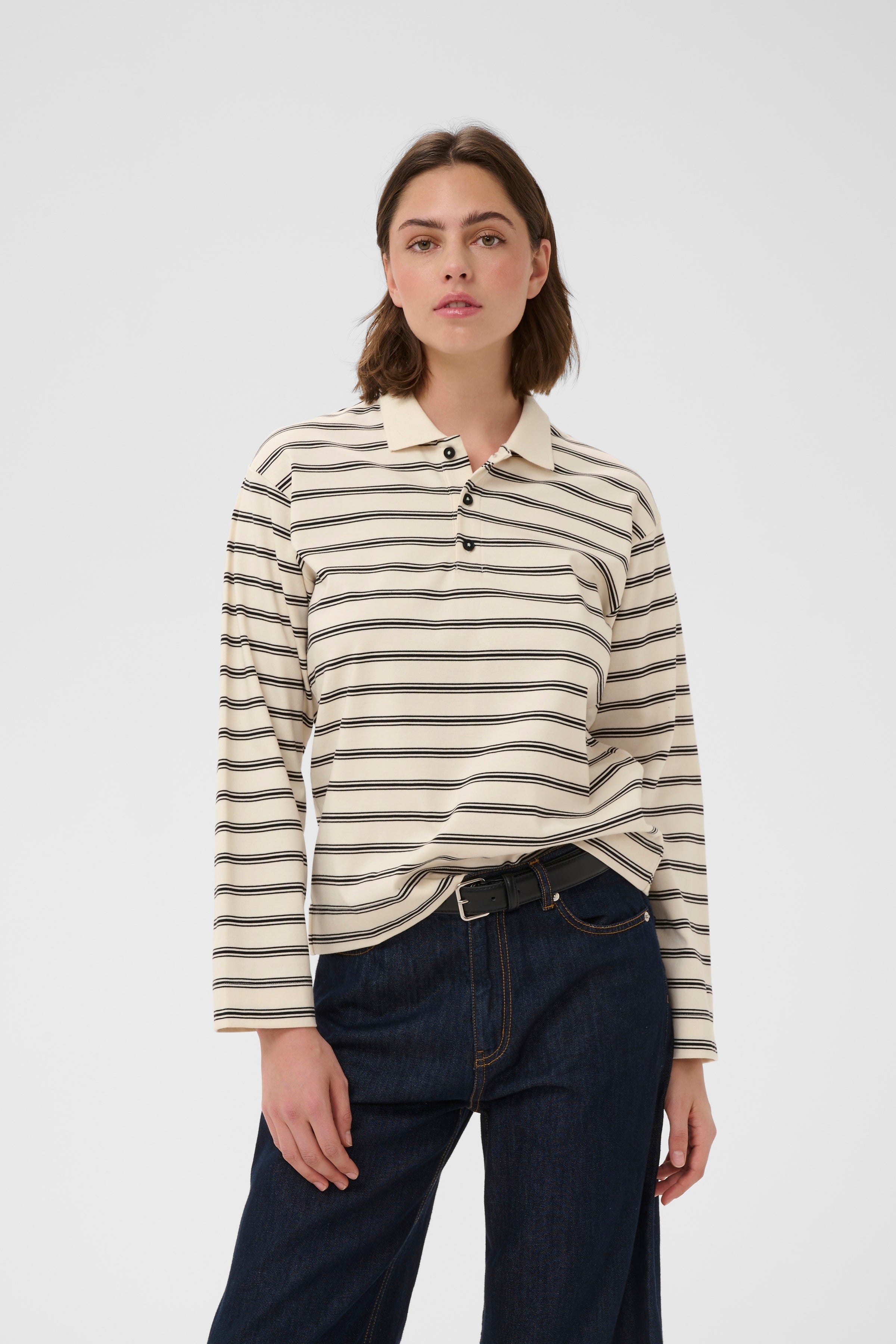 Fikkia Polo T-Shirt – Vanilla Tri