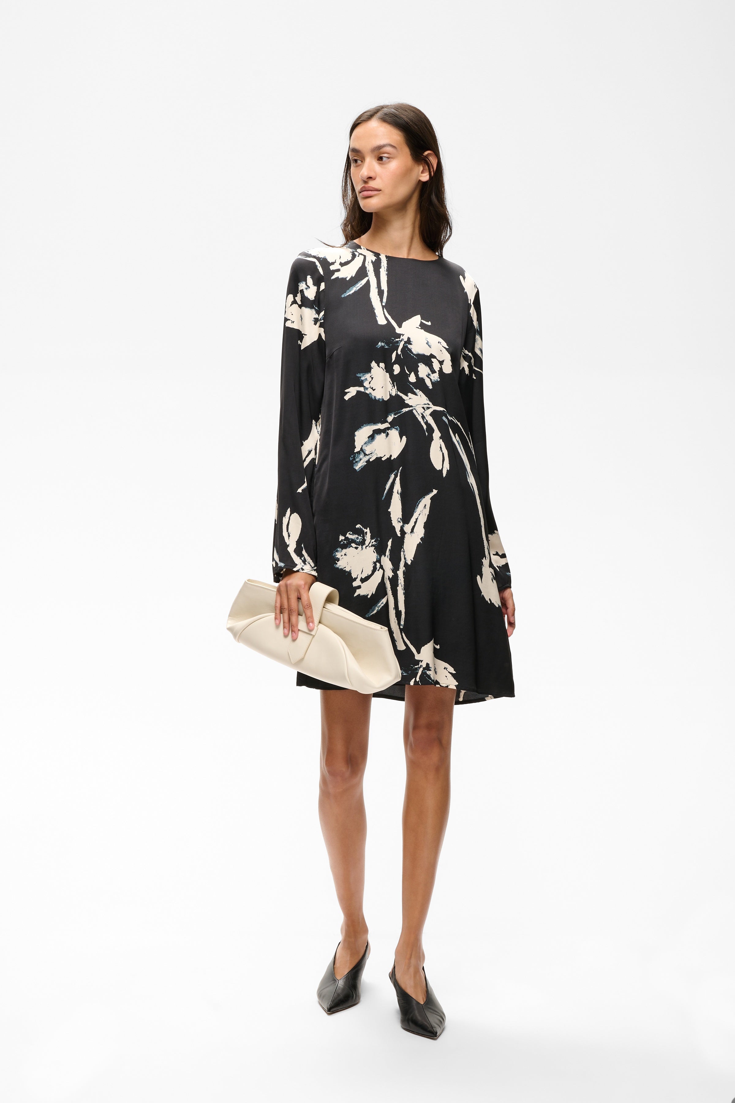 Meadow Short Dress - Black Paint