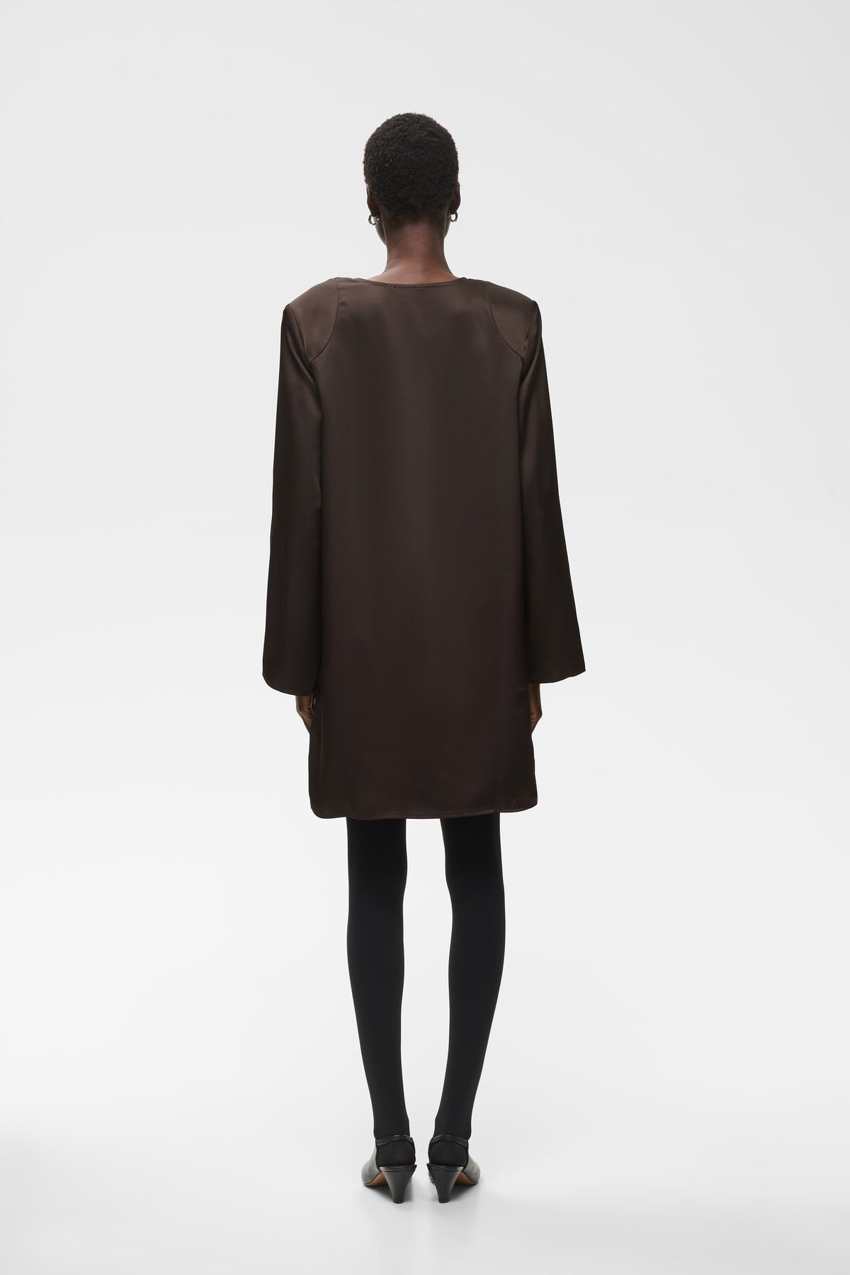 Olive Short Dress - Chocolate Brown