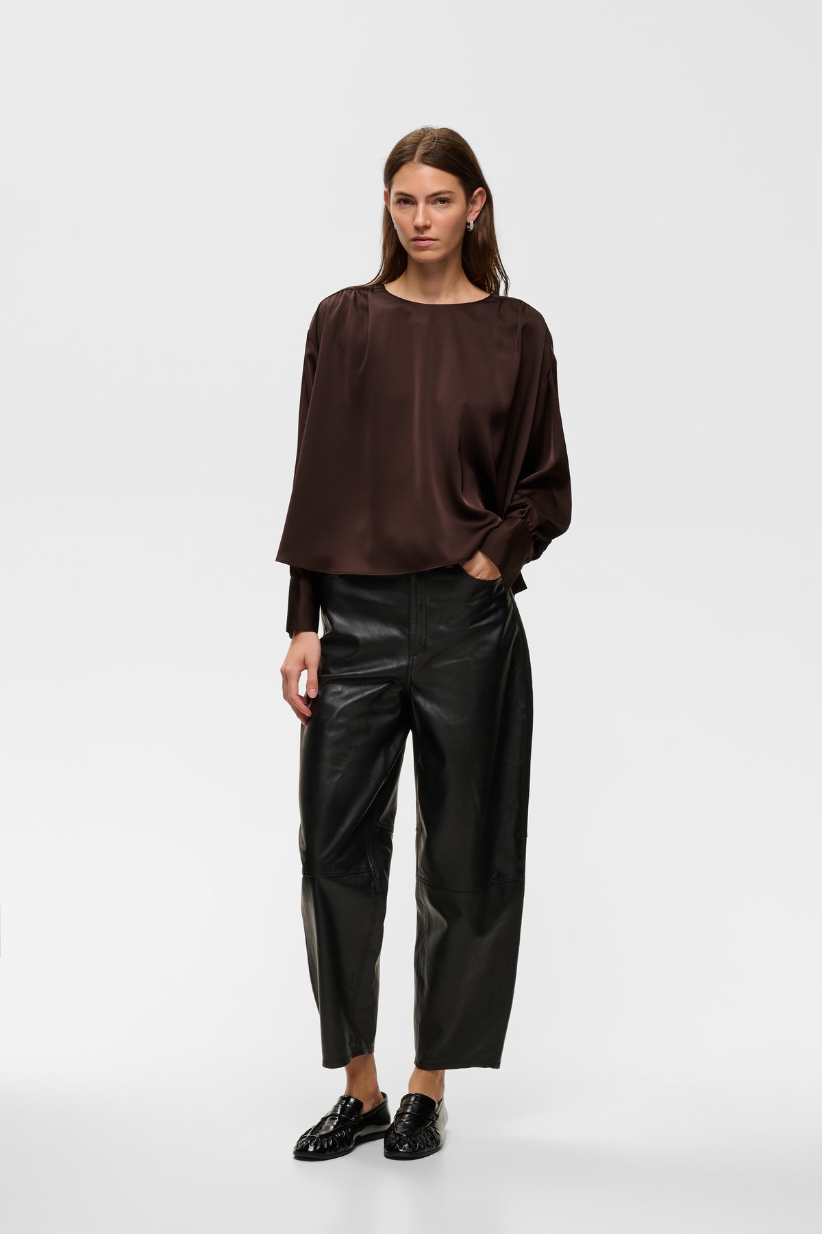 Olive Dawn Blouse - Chocolate Brown