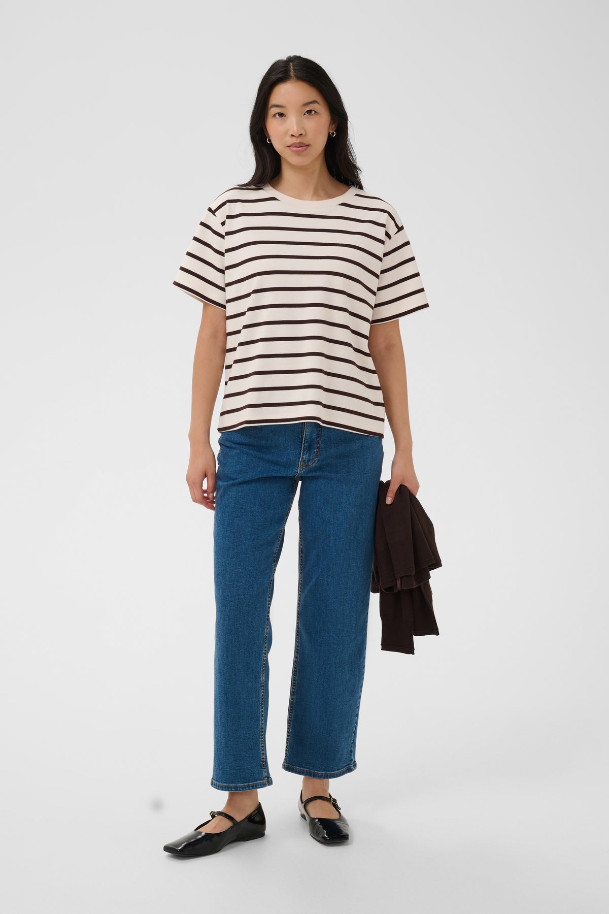 Anne T-shirt - Mole Stripe
