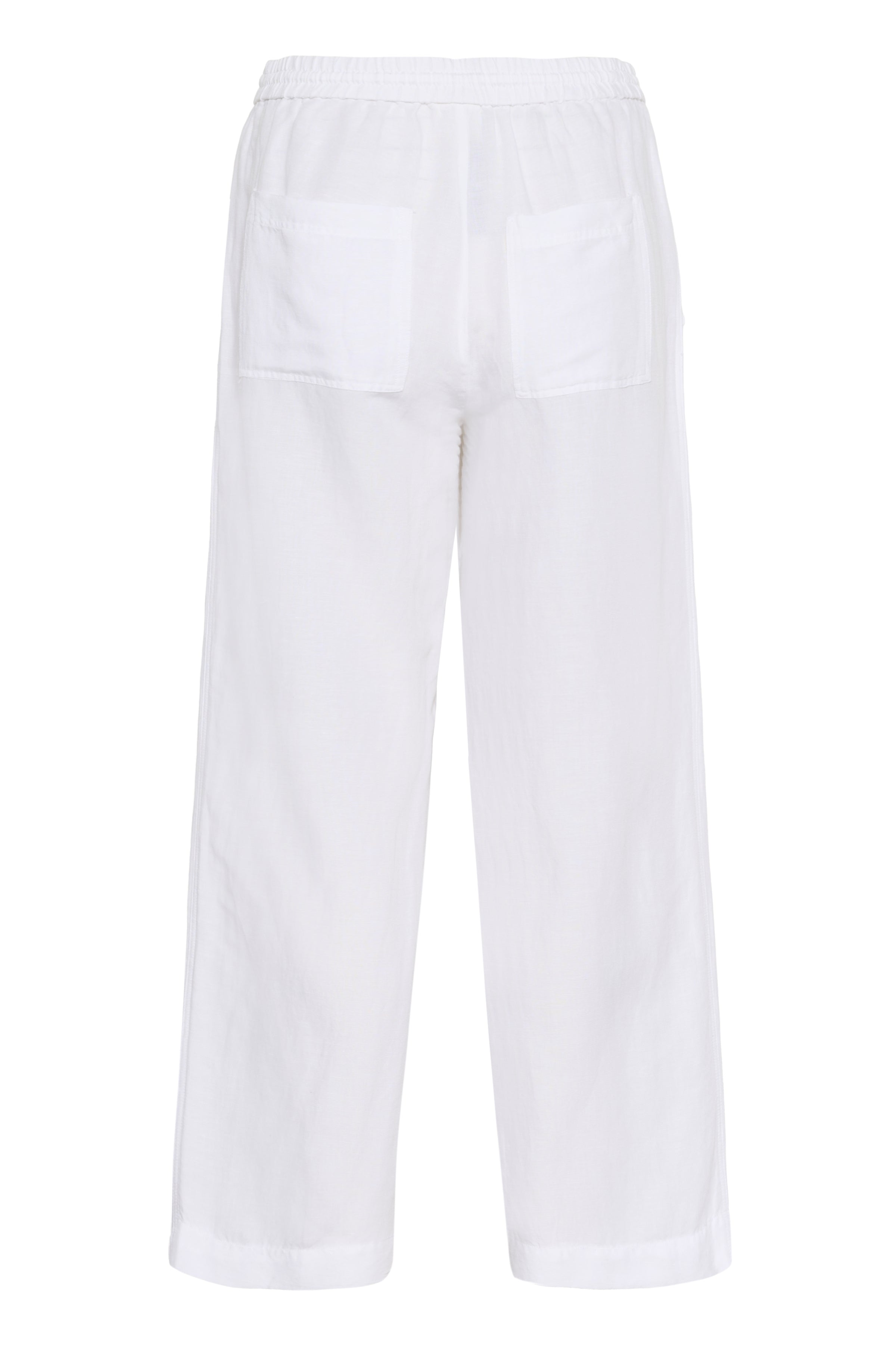 Part Two Eniola 100% linen pants in white with elastic waistband