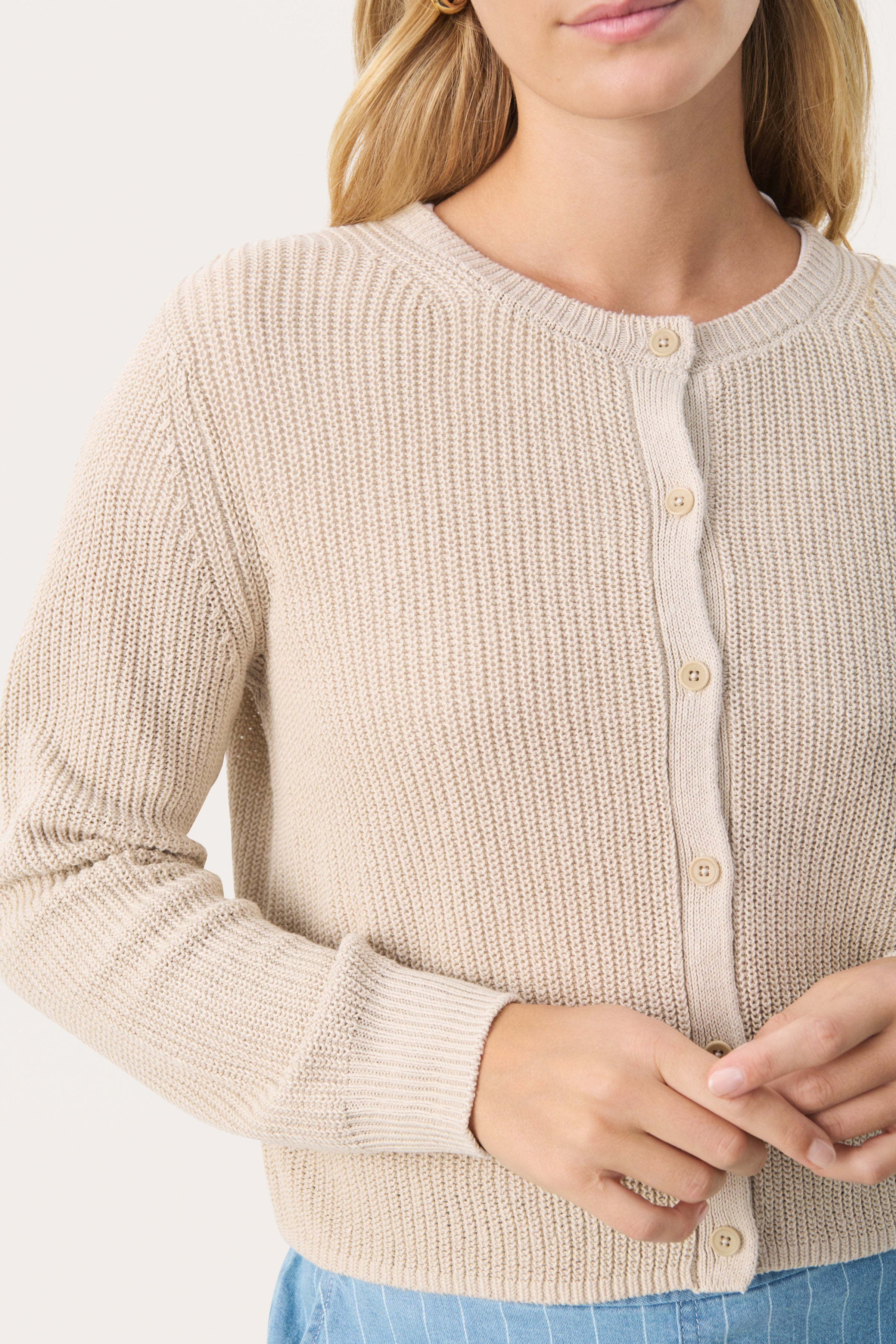 french oak linen cotton blend cardigan
