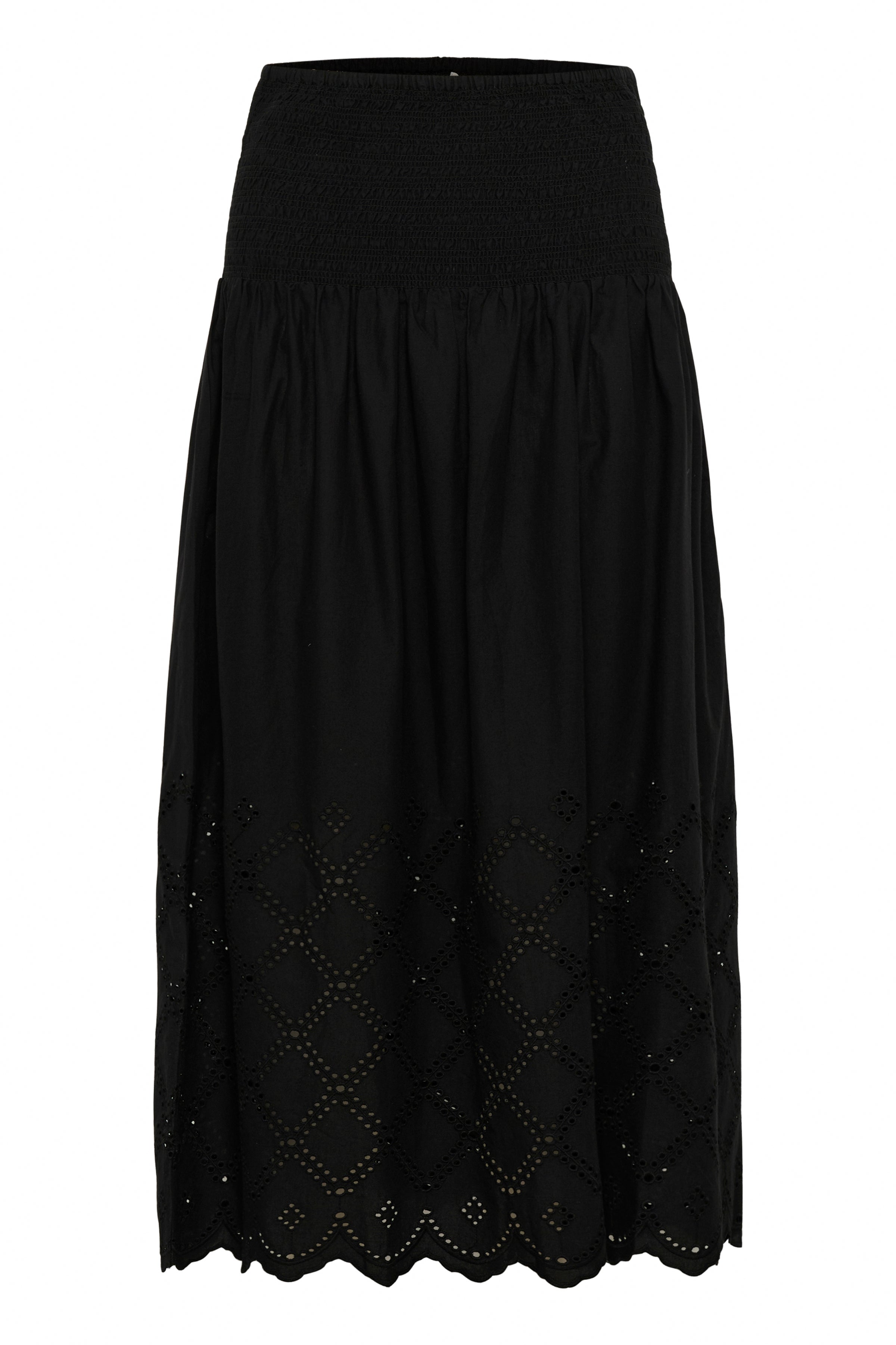 100% cotton black maxi skirt summer