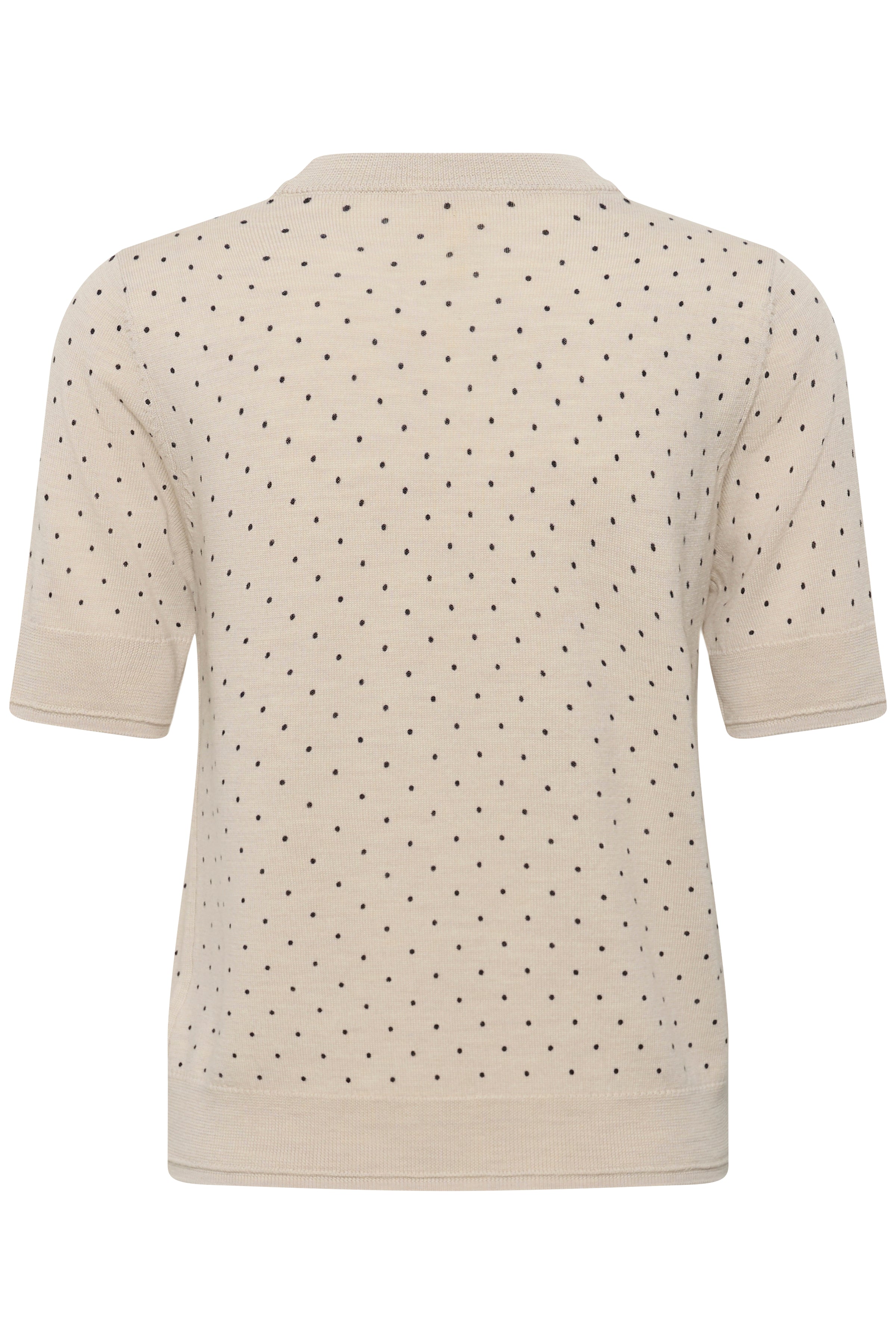 Natanya Pullover - Natural/Navy Dot