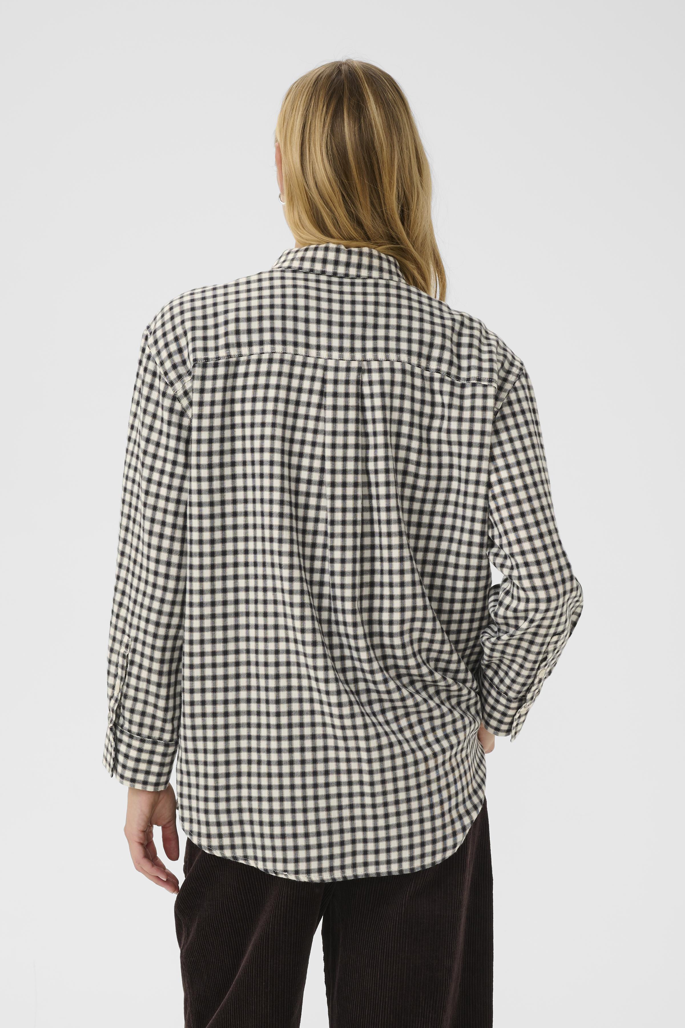 Samea Shirt - Dark Navy Mini Check