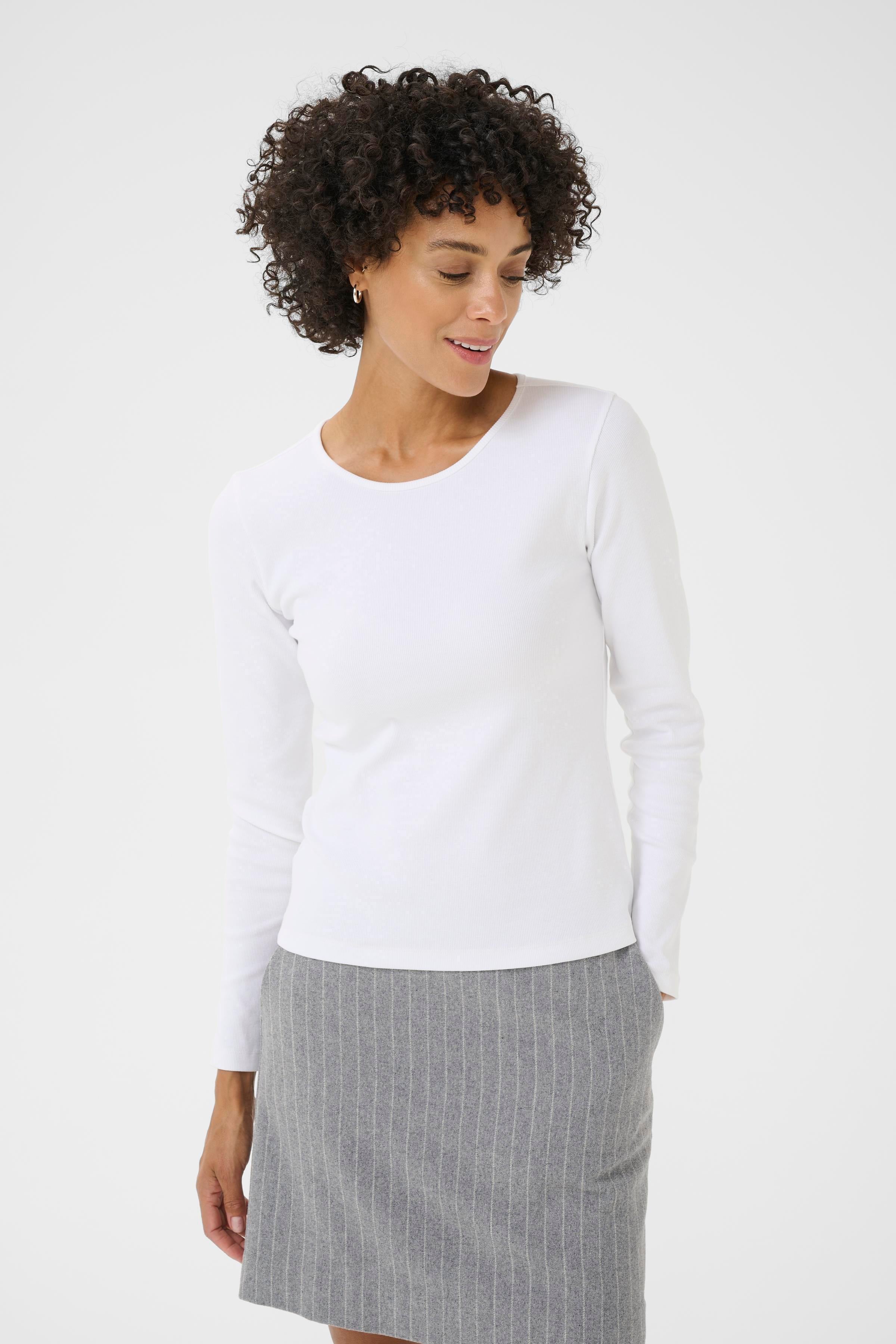 cotton bright white long sleeve