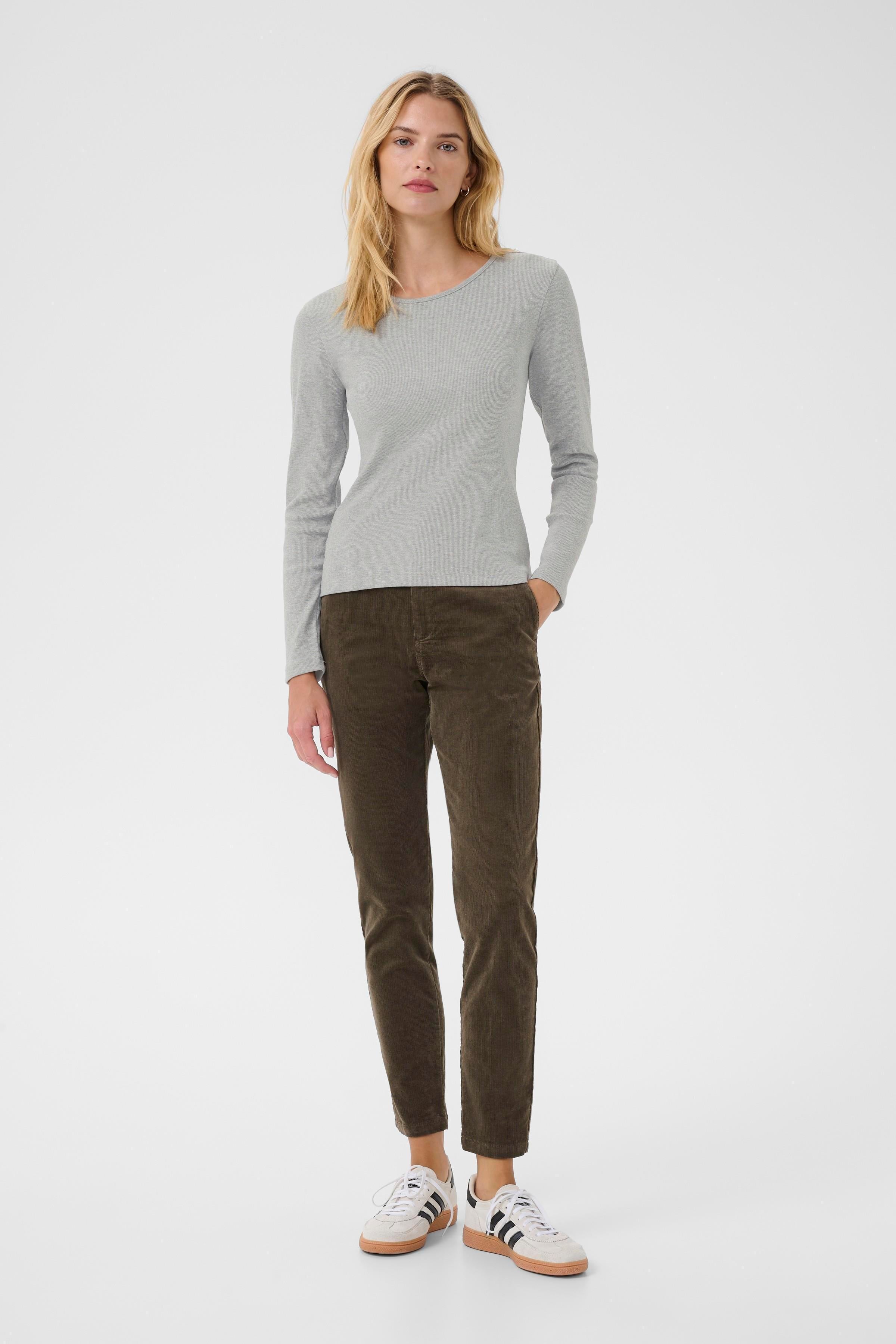 cotton grey melange long sleeve