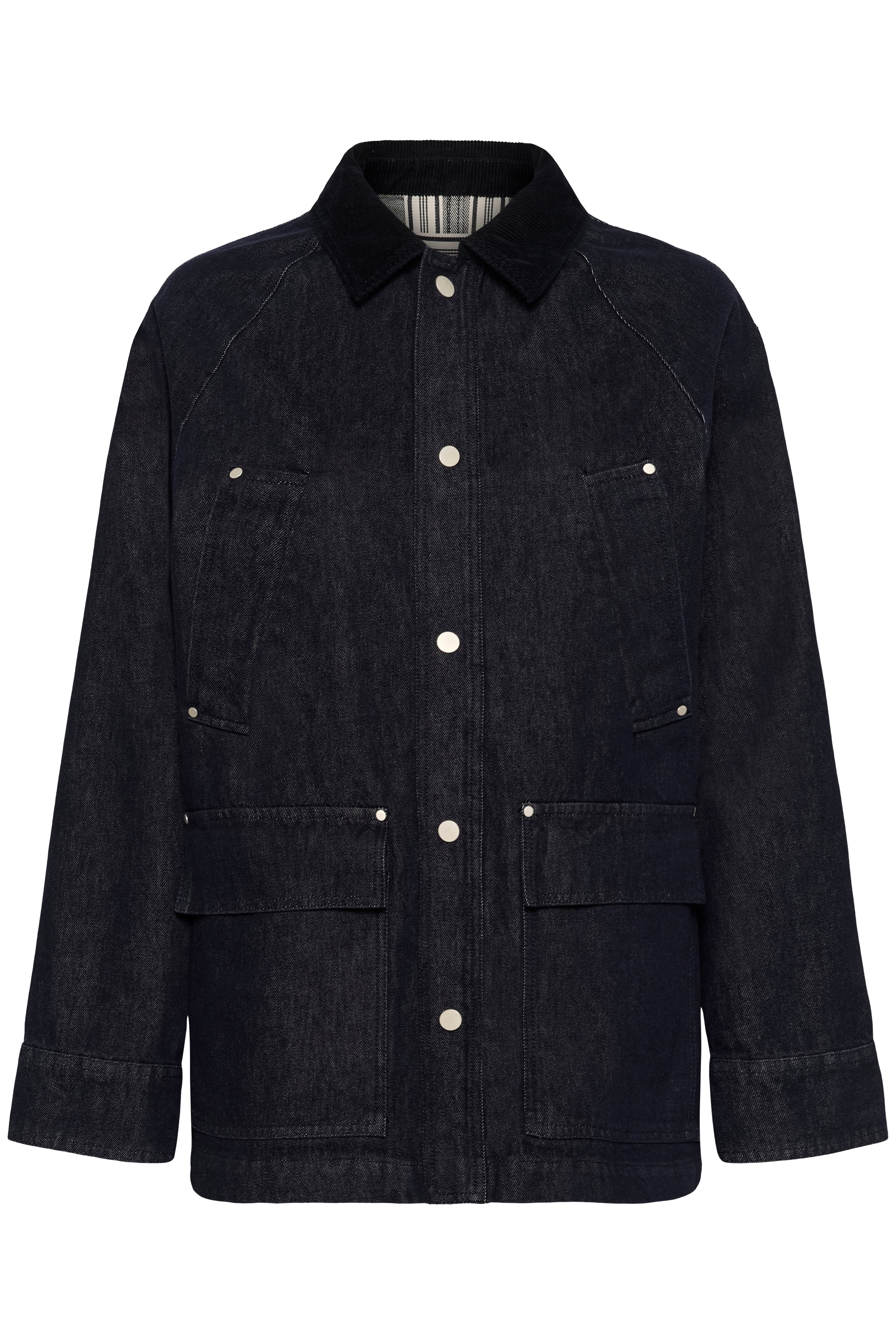 YdunPW Oversized Dark Denim Coat | 100% Cotton Lined Jacket