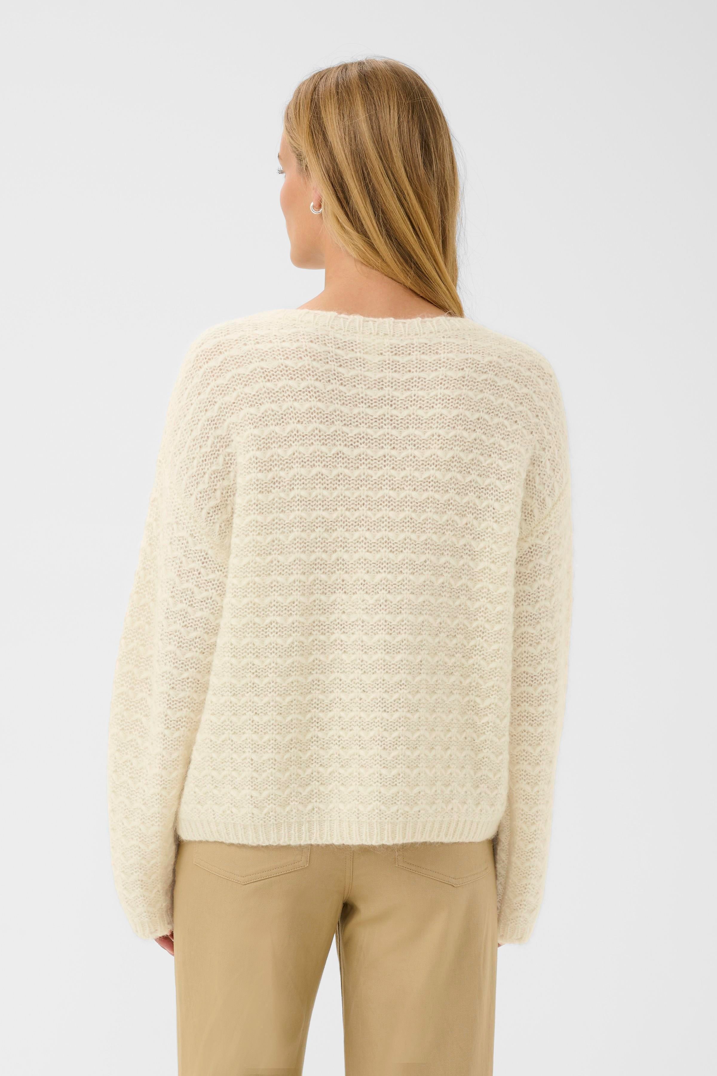 Part Two Zoey Pullover in Whisper White certified mohair wool blend
