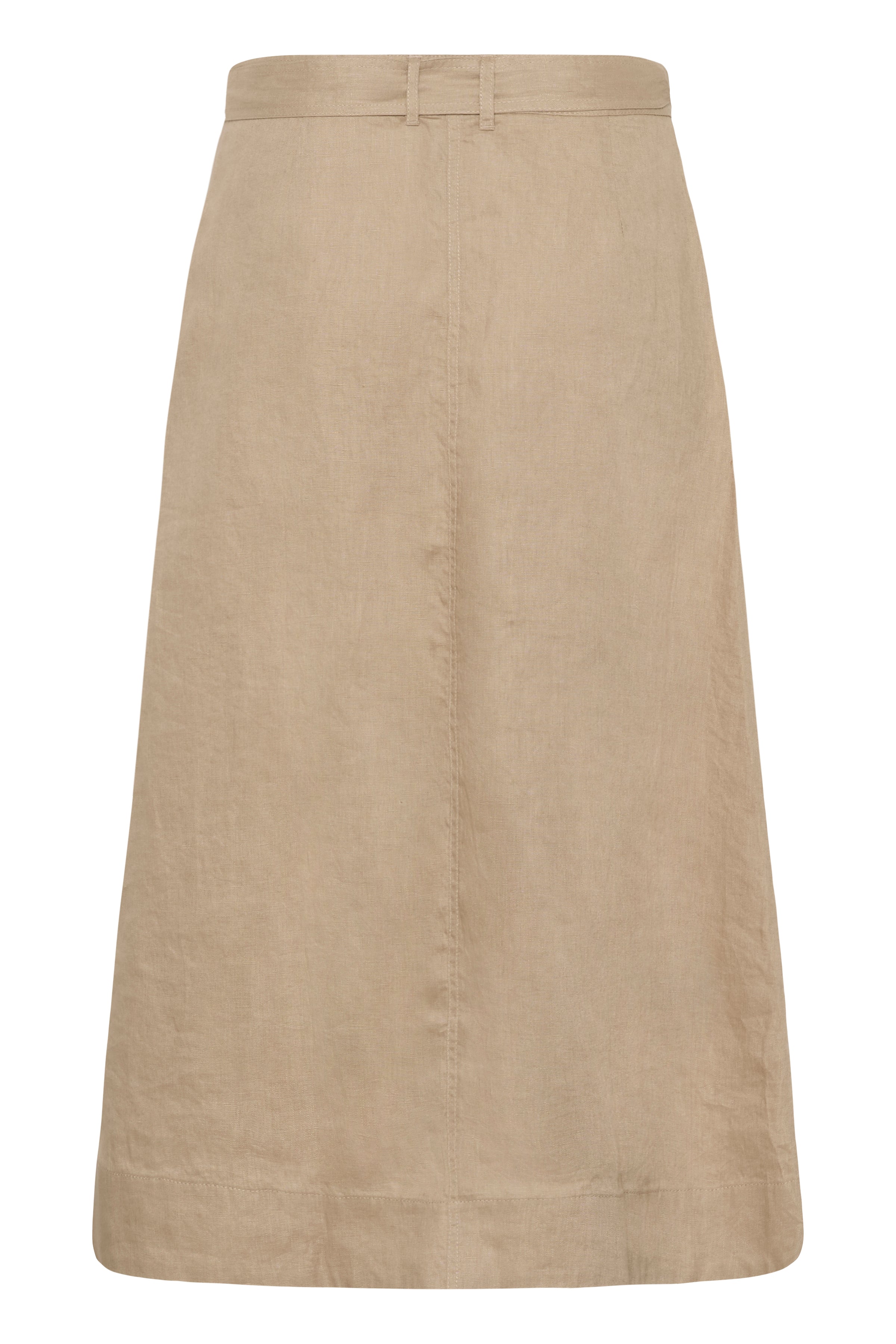 Part Two ArbellaPW Linen Wrap Skirt - Silver Mink | Midi Skirt