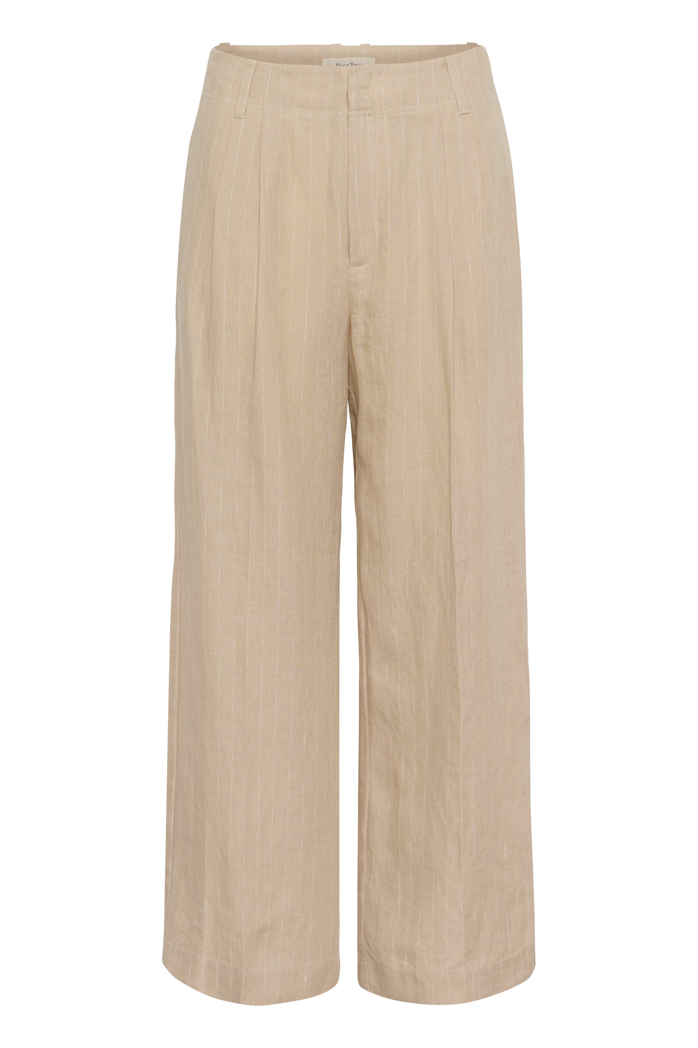 Aliya Trousers - Neutral Pinstripe