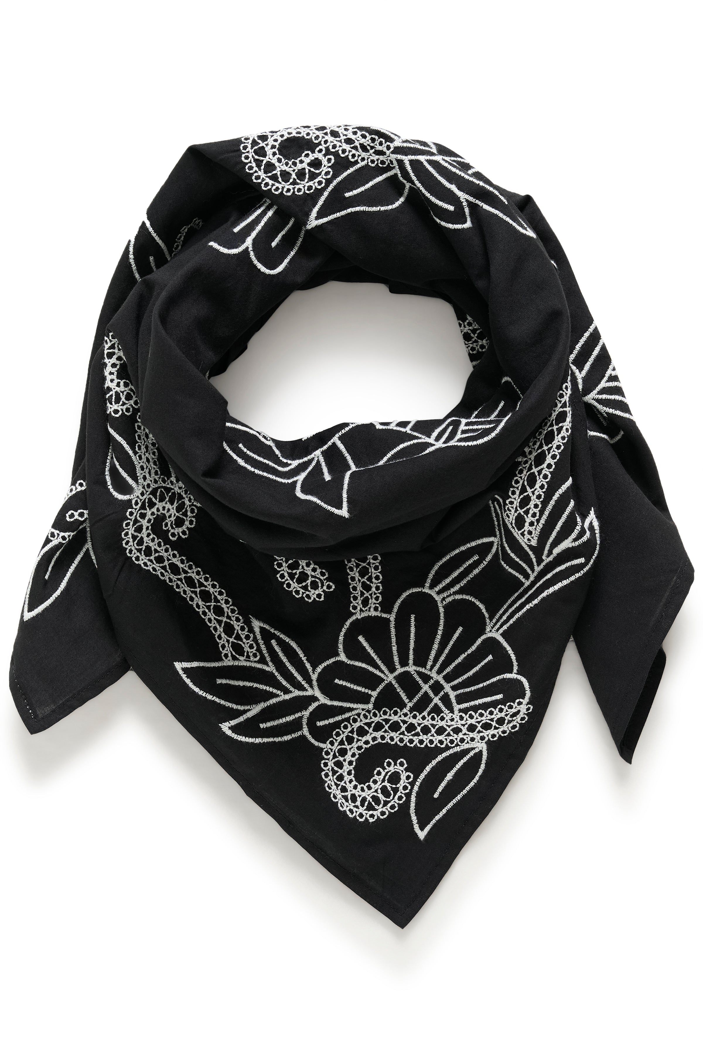 Phias Scarf - Black and Eggnog