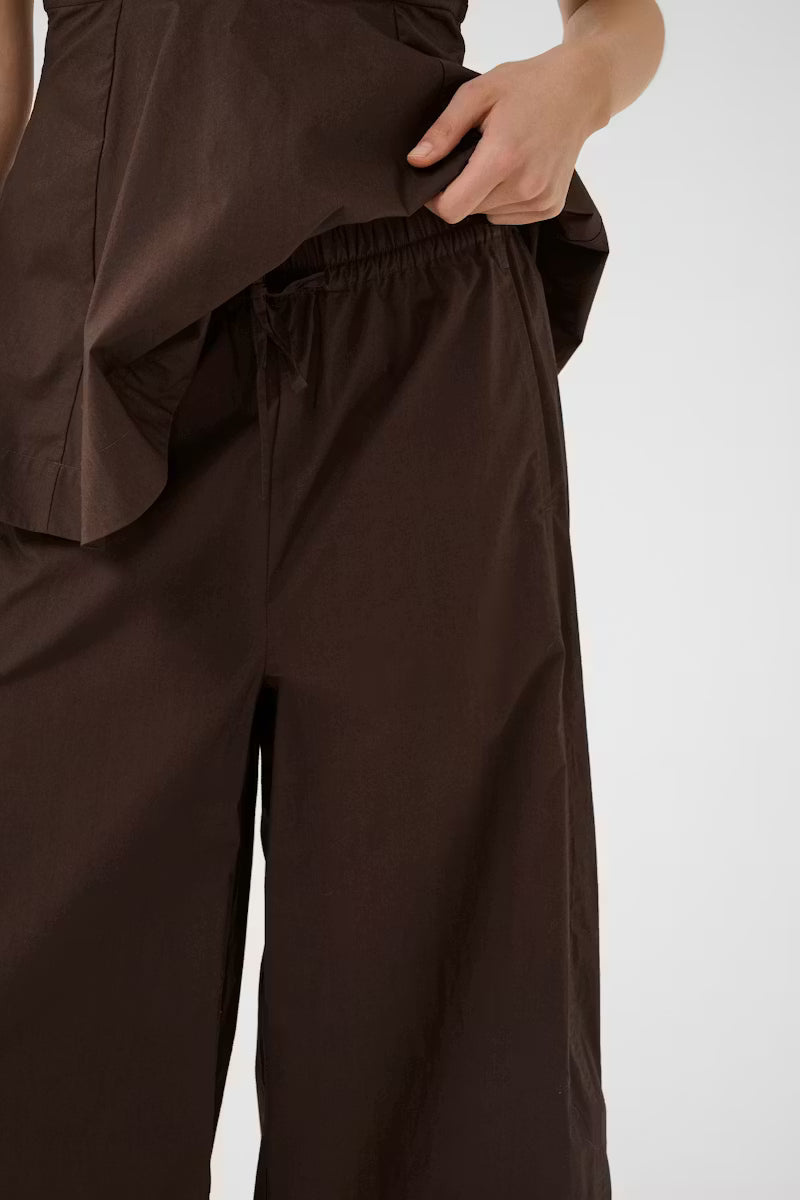 Raven Poplin Trousers - Coffee Bean