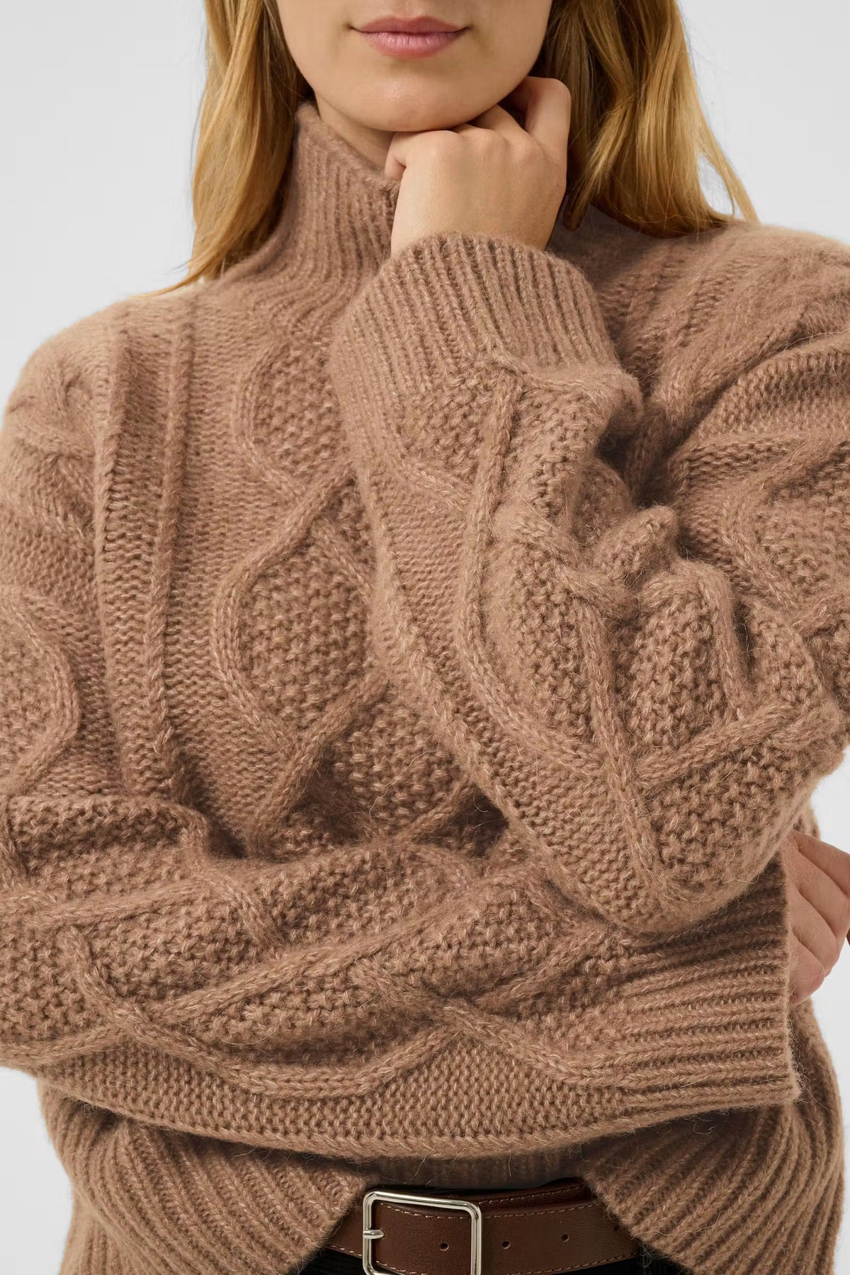 Channa Pullover - Medium Brown Melange