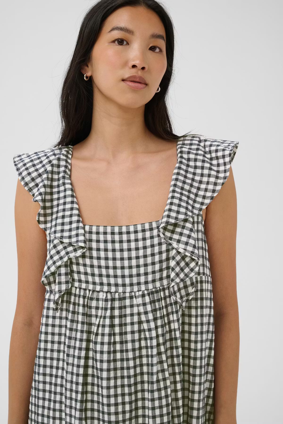 Birthine Dress - Blue Check