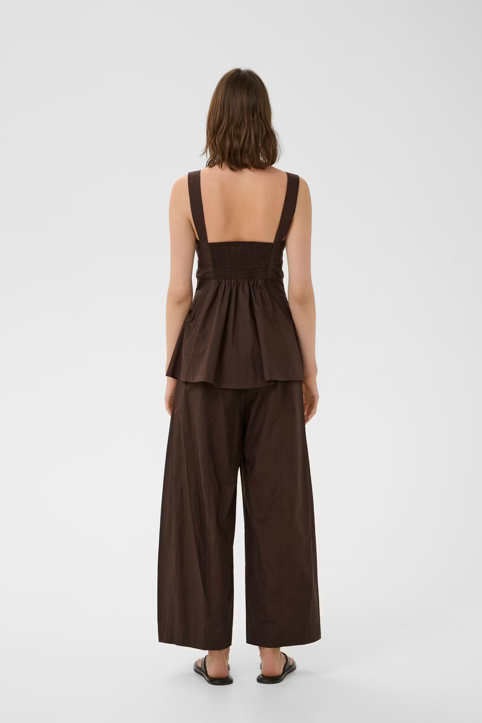 Raven Poplin Trousers - Coffee Bean