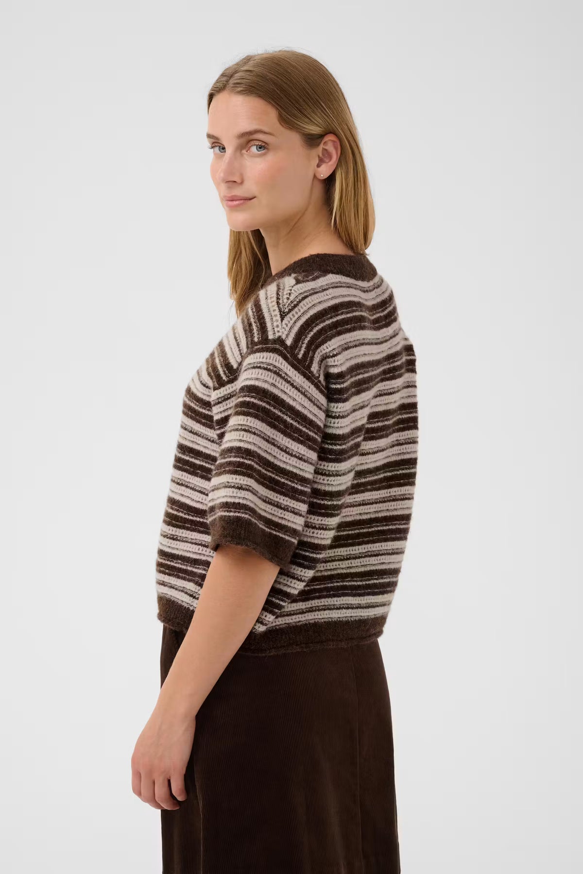 Cerys Pullover - Brown/French Oak Stripe