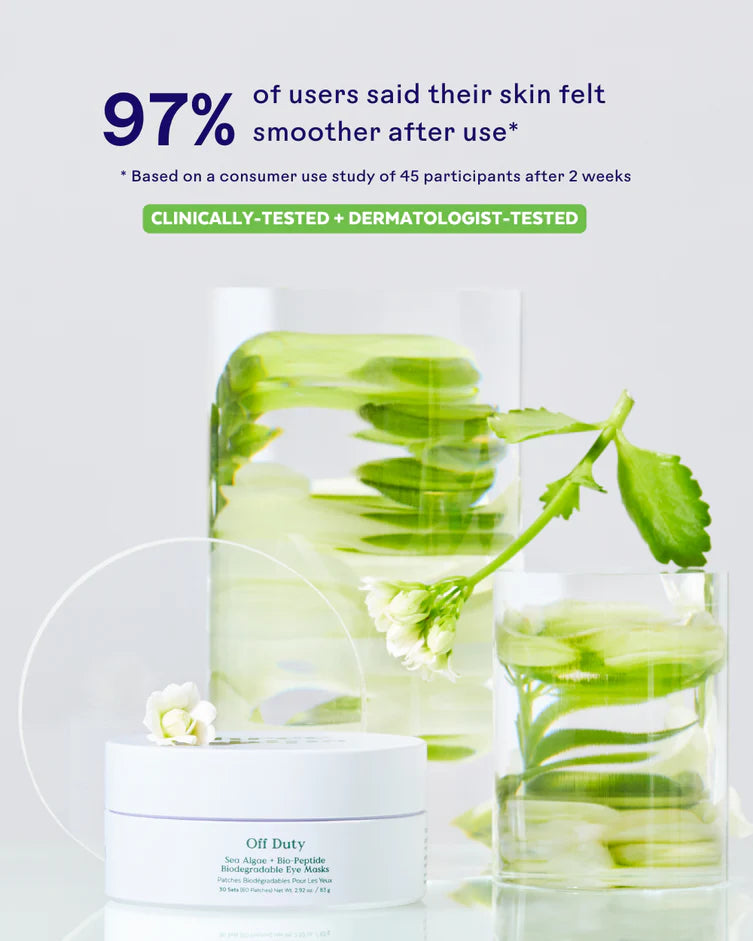 OffDuty Sea Algae + Bio-Peptide Smoothing Biodegradable Eye Masks - Single Sachet