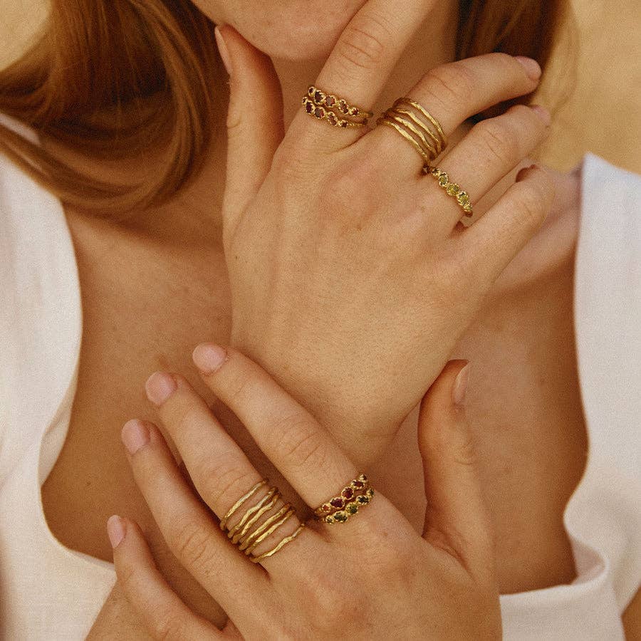 Koré Green Ring - Gold