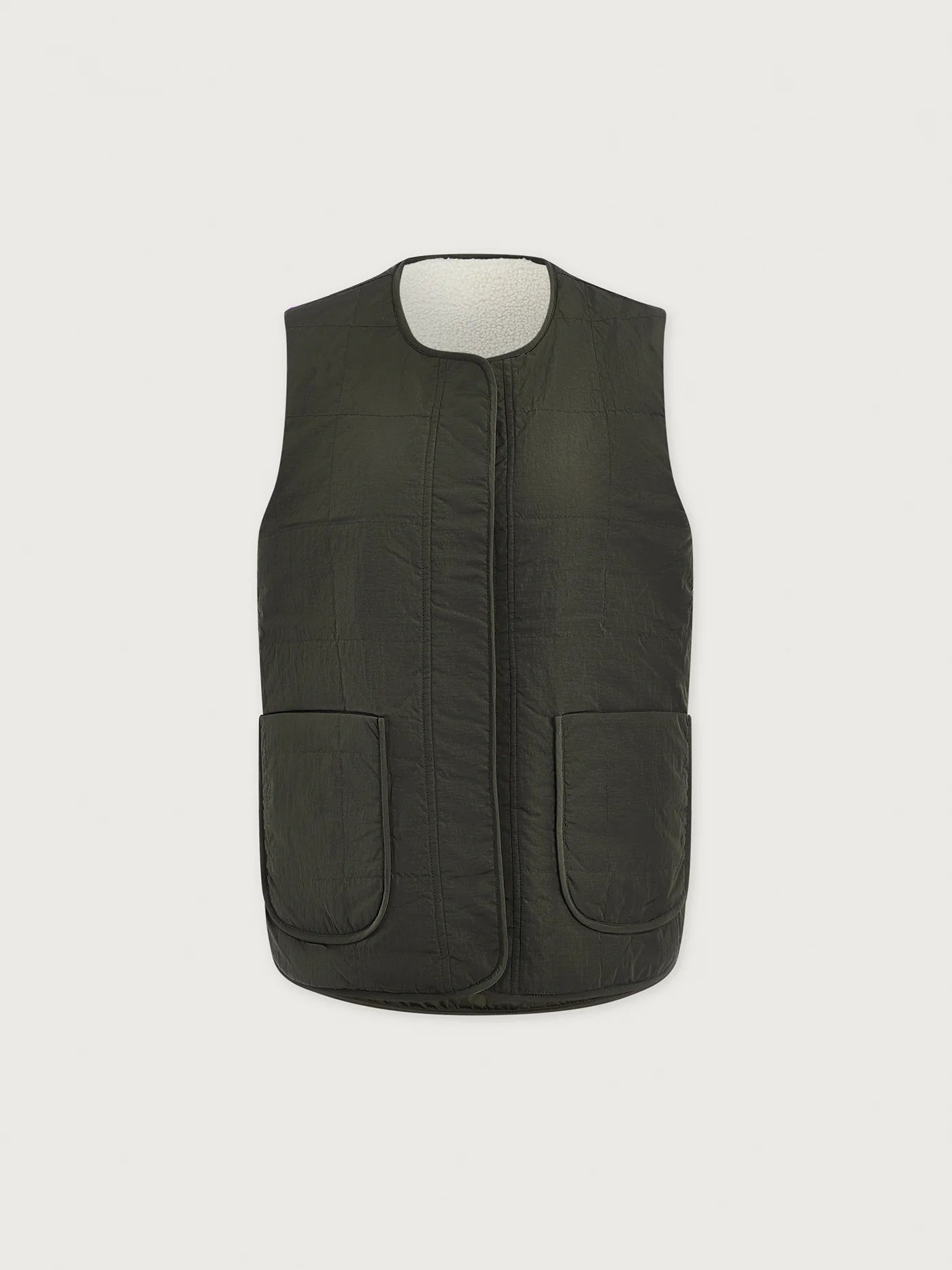 Audrea Reversible Gilet - Sandshell/ Forest Night