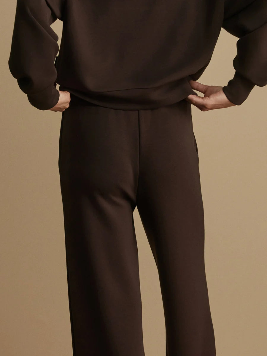 The Wide Leg Pant 28" - Coffee Bean