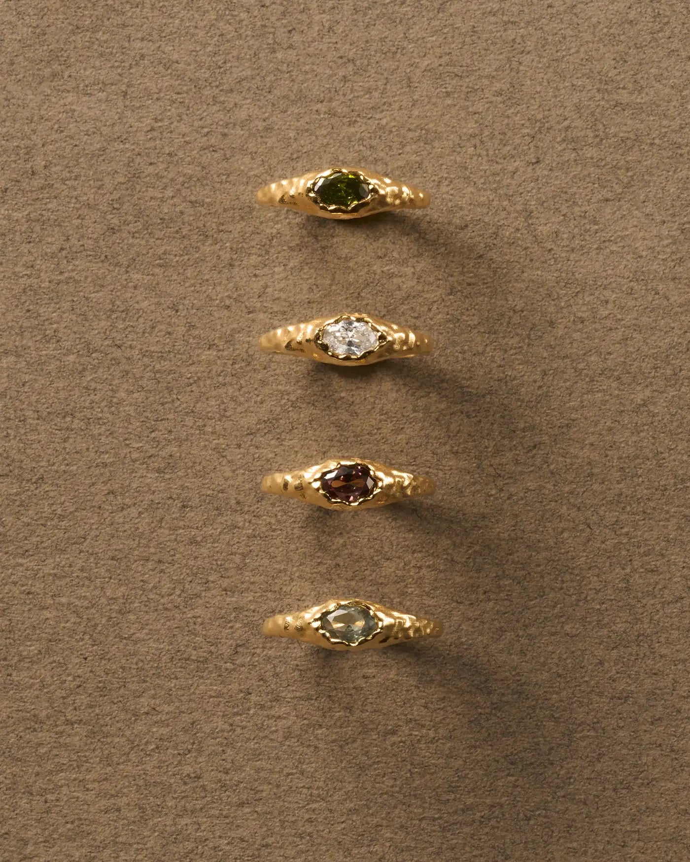 Maria Mini Celadon Ring - Gold