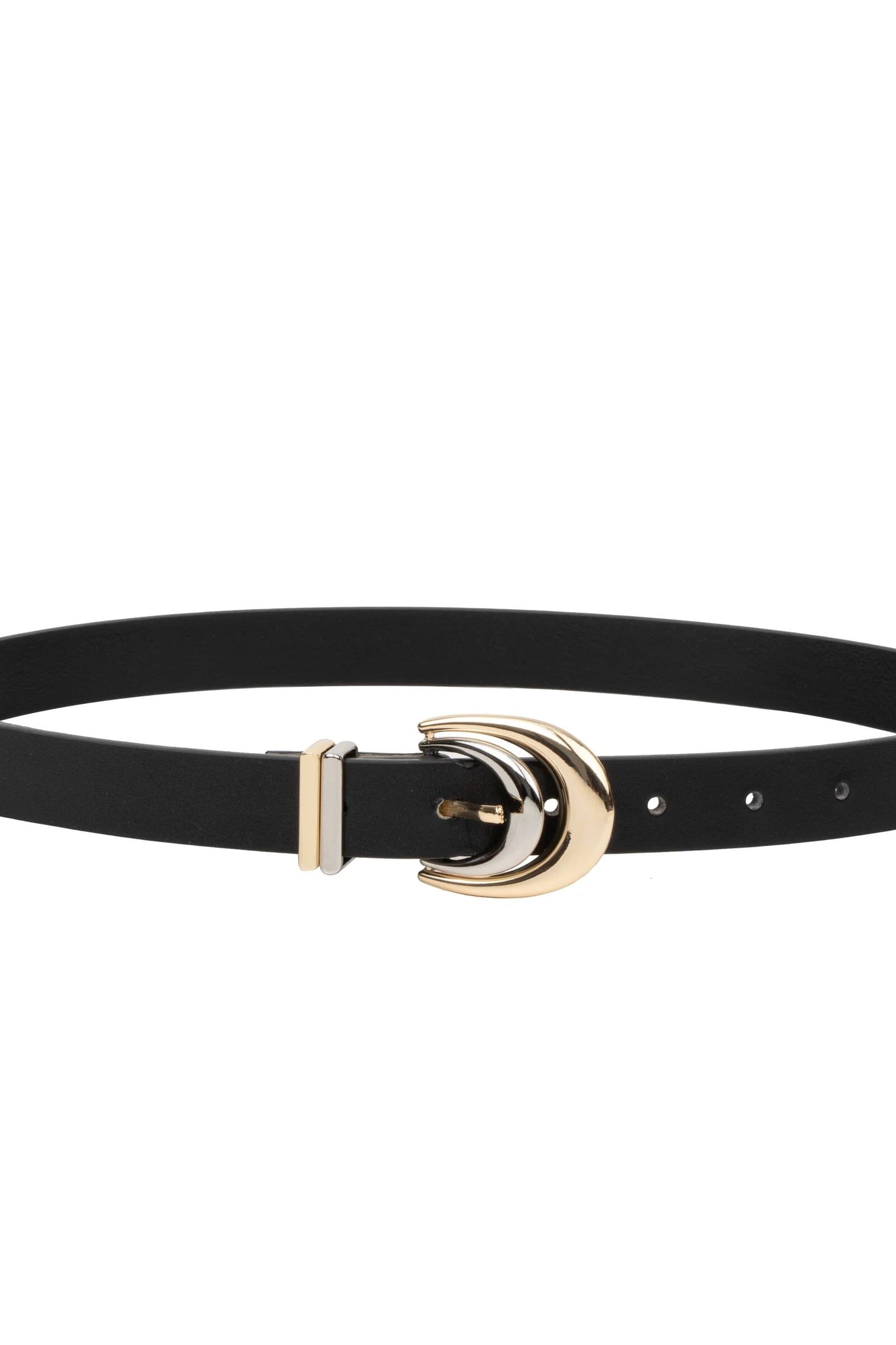 Sancia Vincent belt in black leather — front view