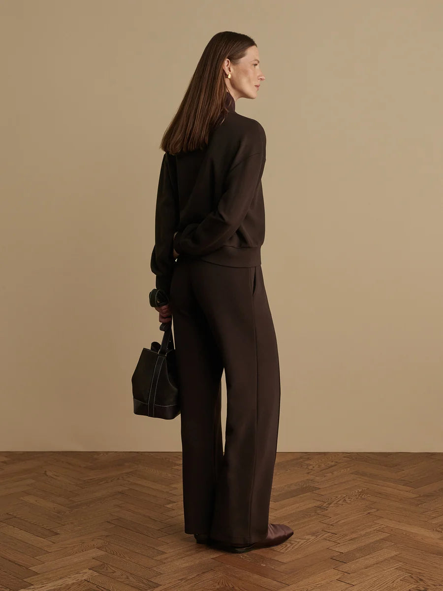 The Wide Leg Pant 28" - Coffee Bean