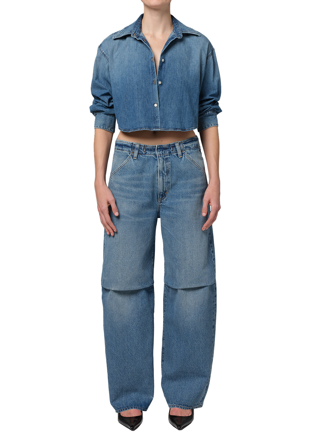 Ana Cropped Shirt - Somerset