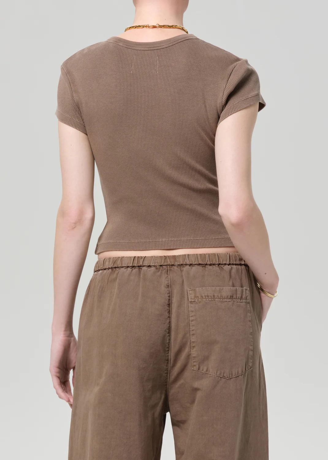 Tabi Short Sleeve Cardigan - Cocoa