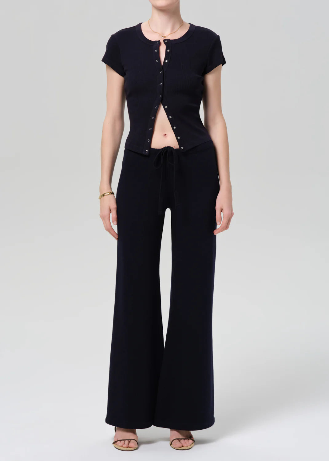 Tabi Short Sleeve Cardigan - Navy
