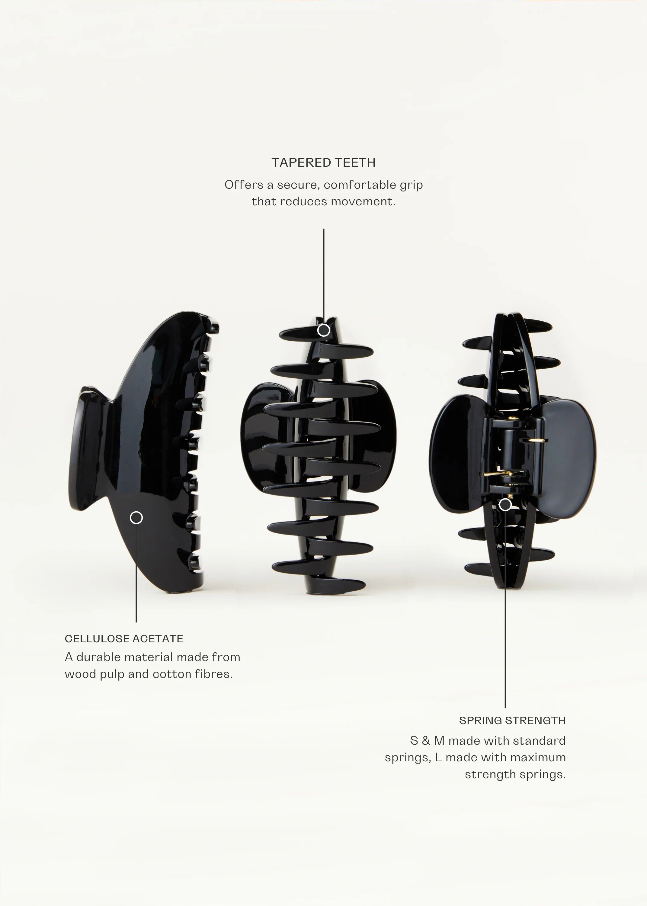 Kov Essentials Demi Clip in Tortoise small sustainable hair clip front view