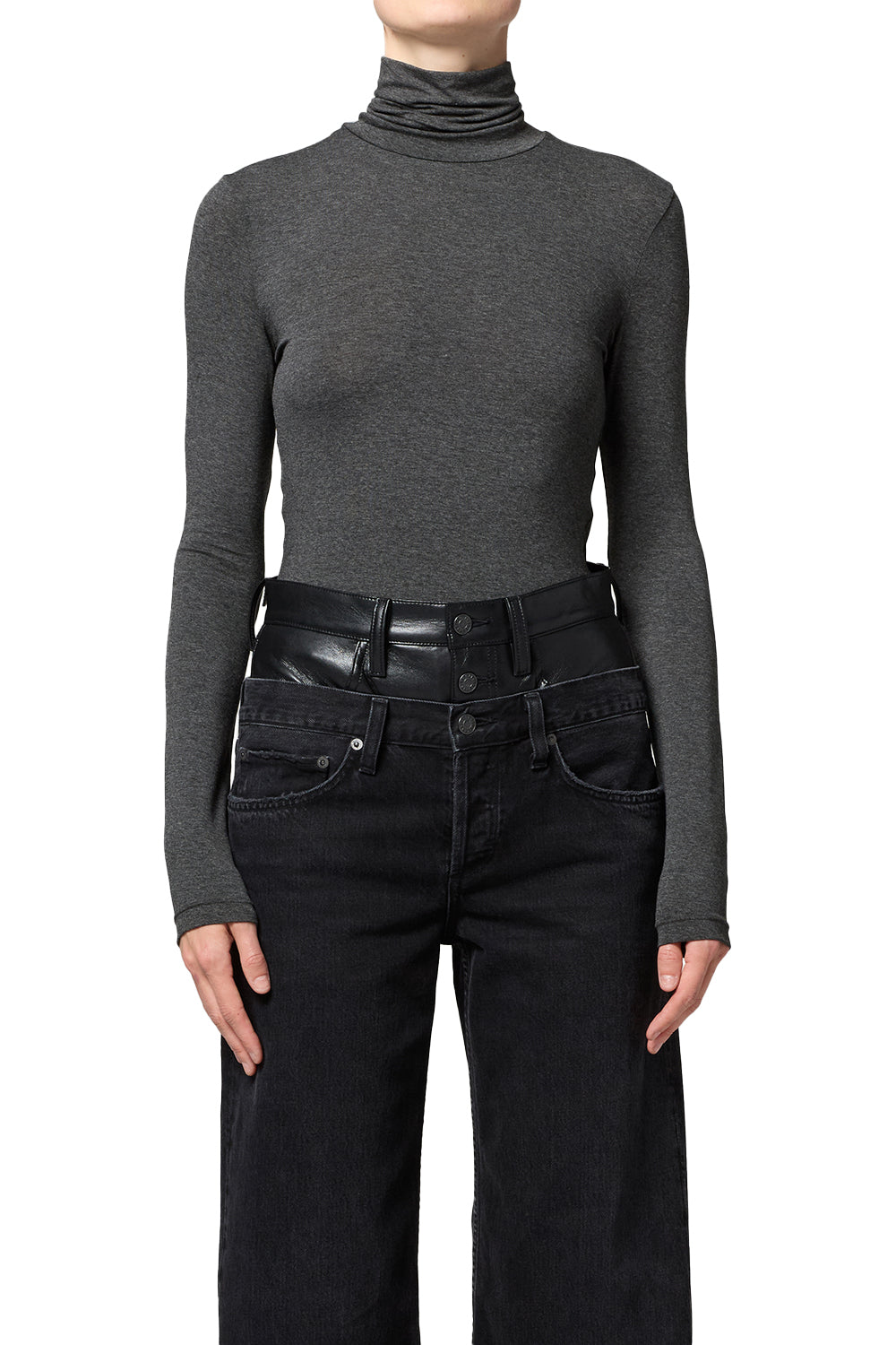 Pascale Turtleneck - Charcoal Heather